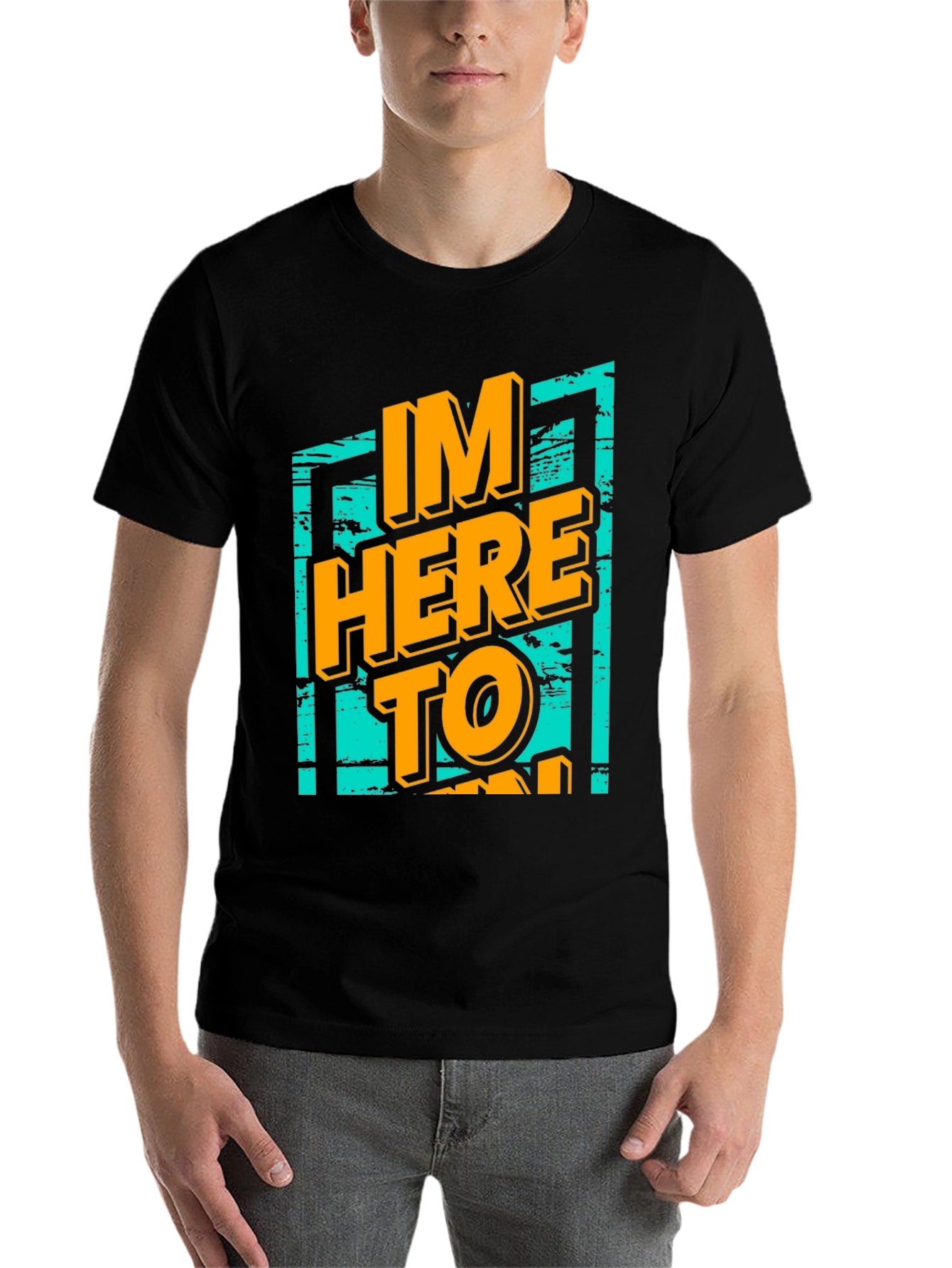 Black I'm Here to Party Graphic T-Shirt view 7