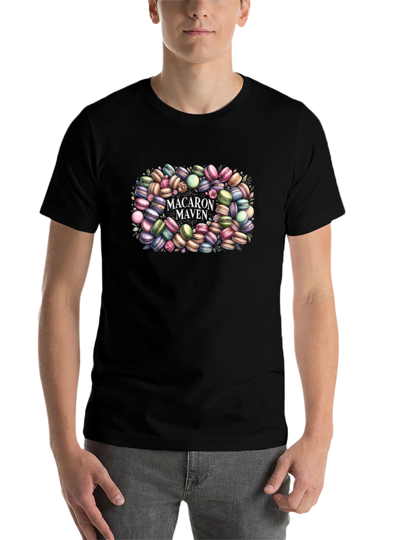 Black Macaron Maven Graphic Tee - Sweet Style view 7