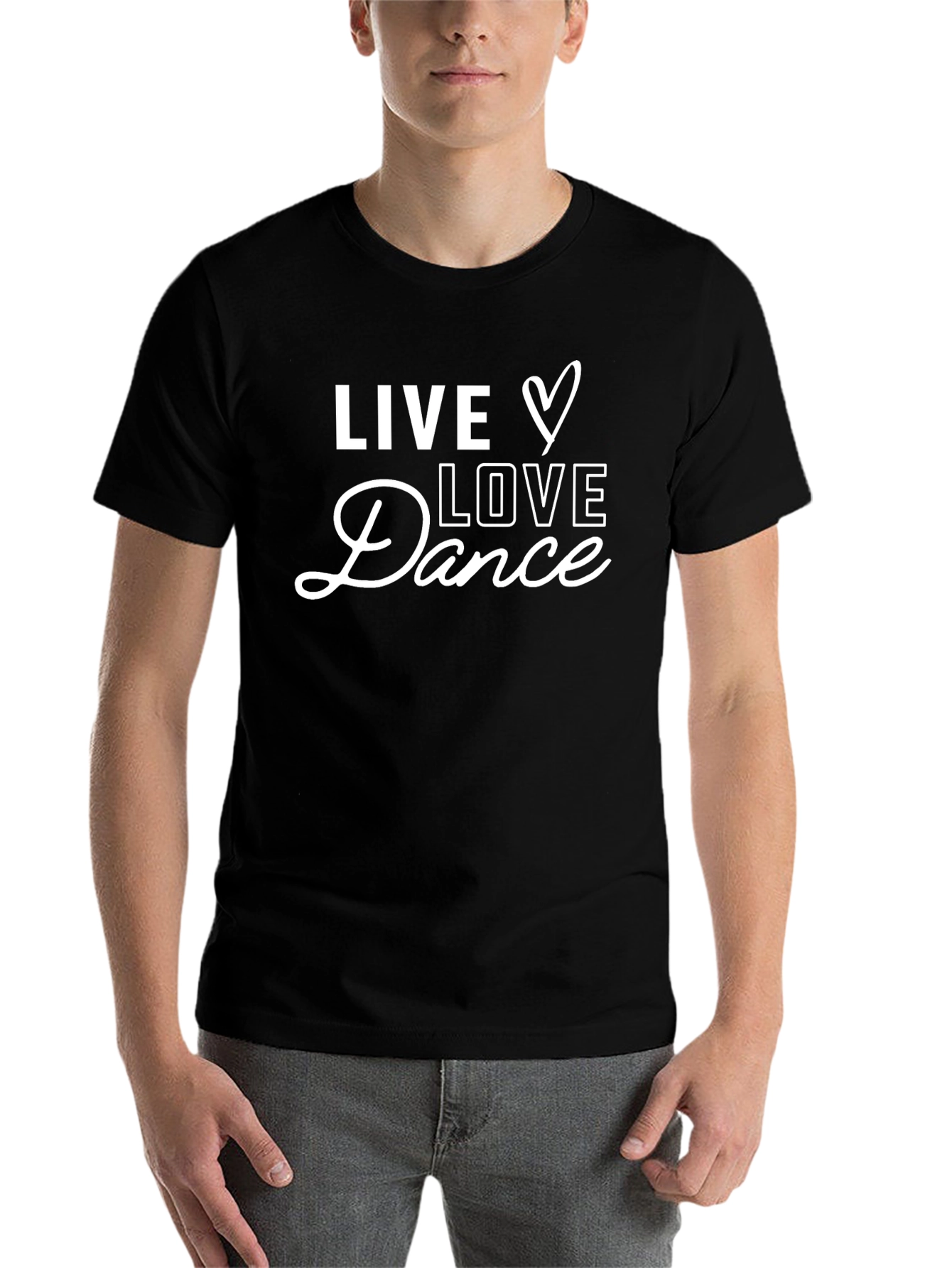 Black Live Love Dance Graphic Tee - Trendy T-Shirt view 7
