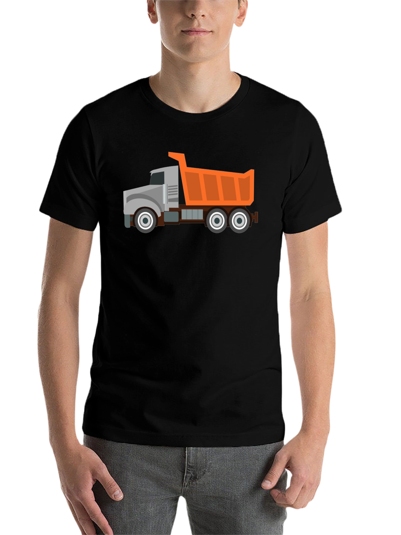 Black Dump Truck Graphic T-Shirt - Heavy Duty Fun! view 7