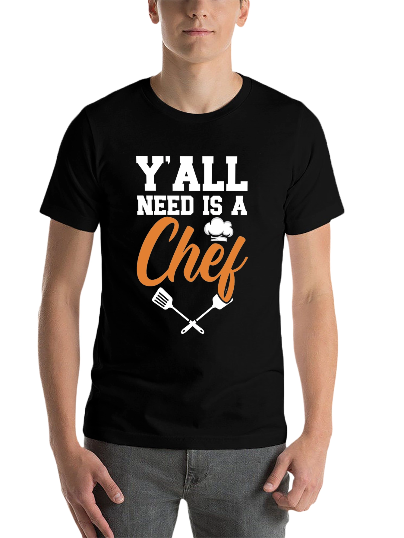 Black Y'all Need A Chef Funny T-Shirt view 7
