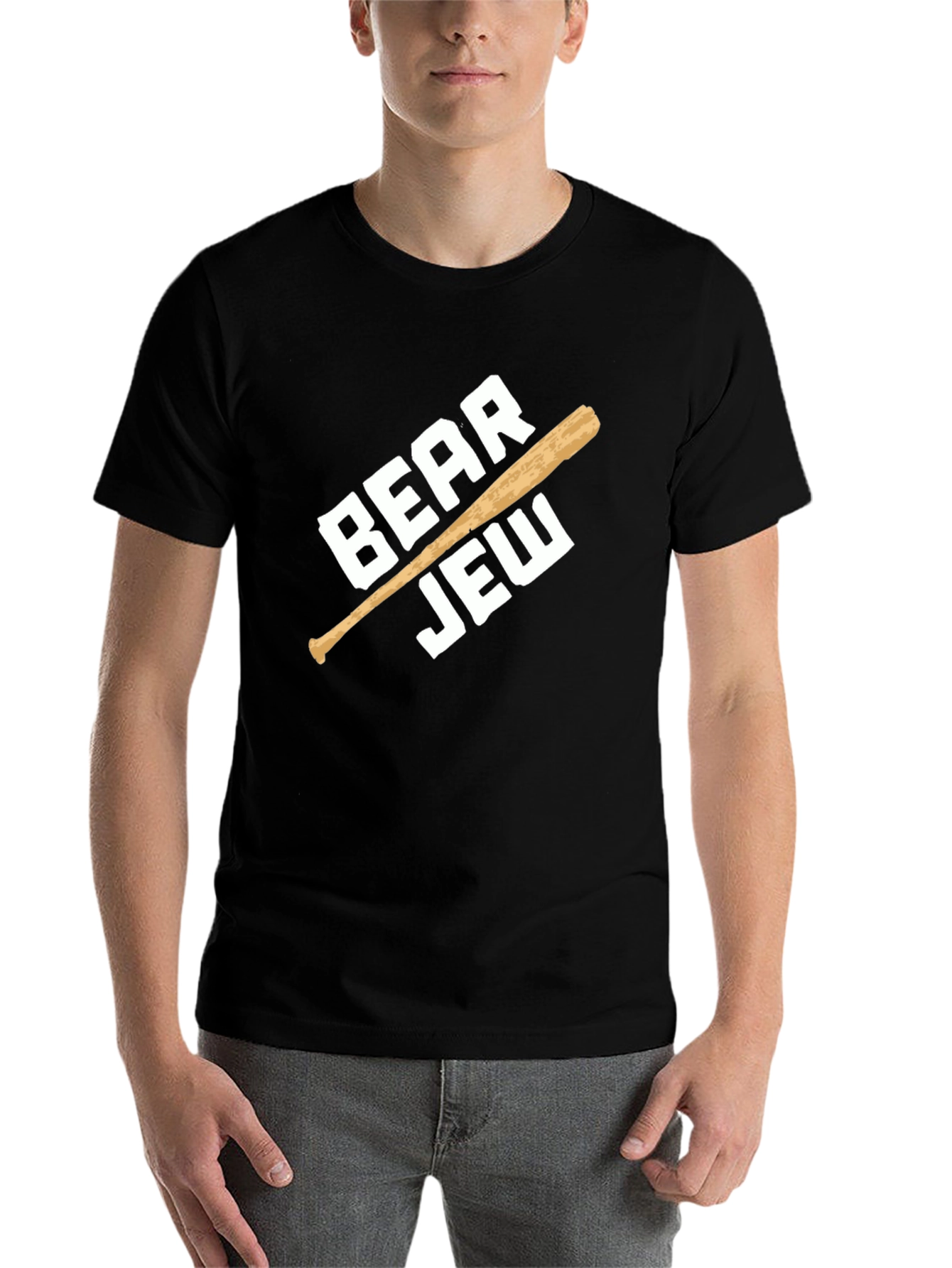 Black Bear Jew Novelty Graphic T-Shirt view 7
