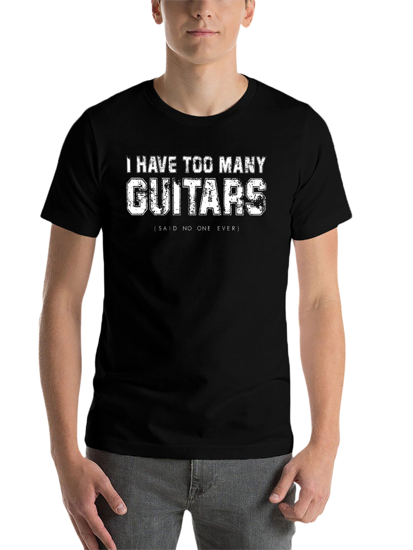 Black I Have Too Many Guitars T-Shirt - Funny Musician Tee view 7