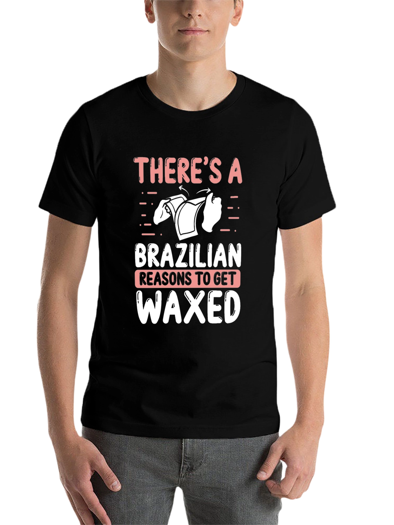 Black Brazilian Waxing Graphic T-Shirt view 7