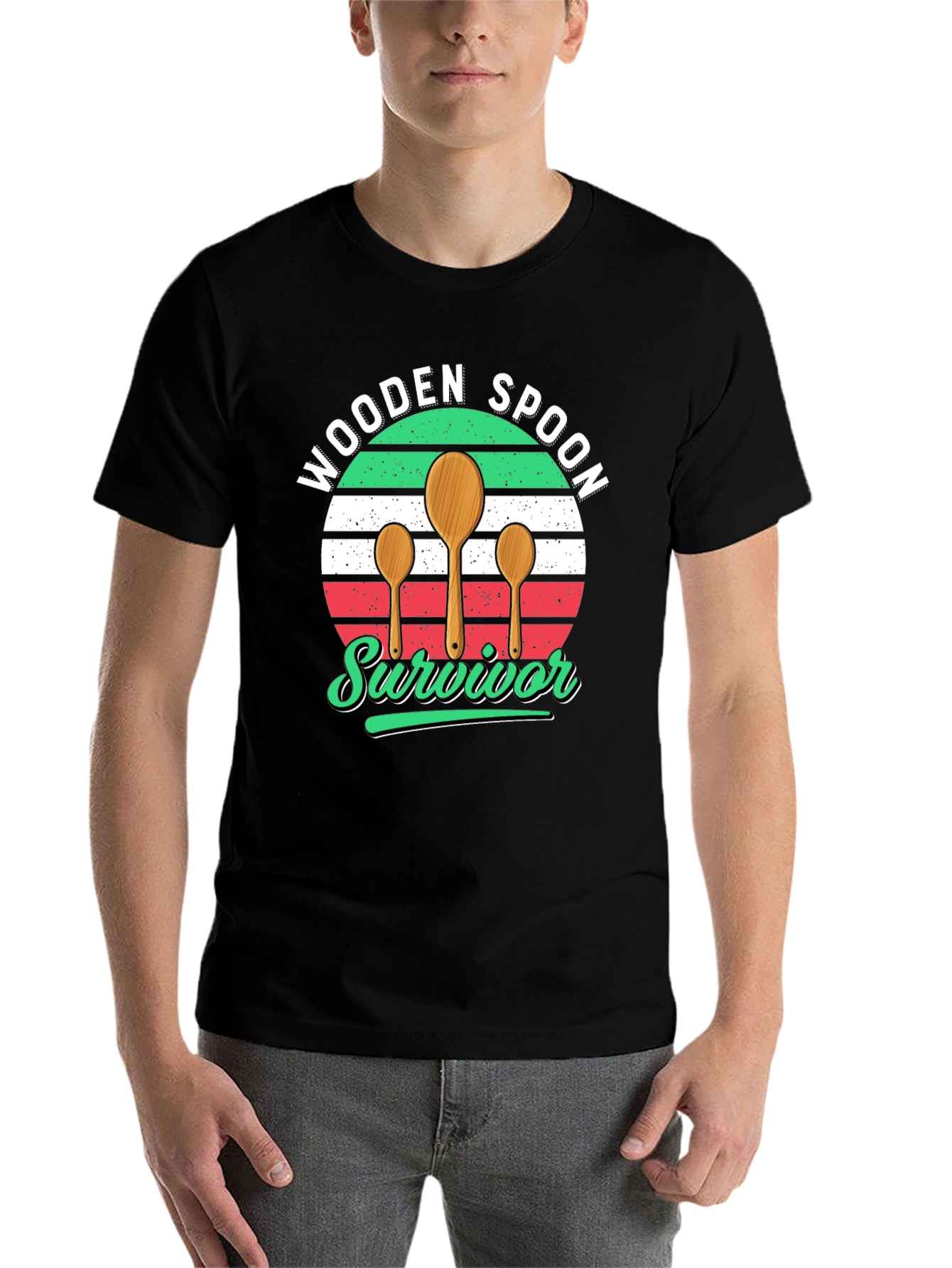 Black Wooden Spoon Survivor T-Shirt view 7