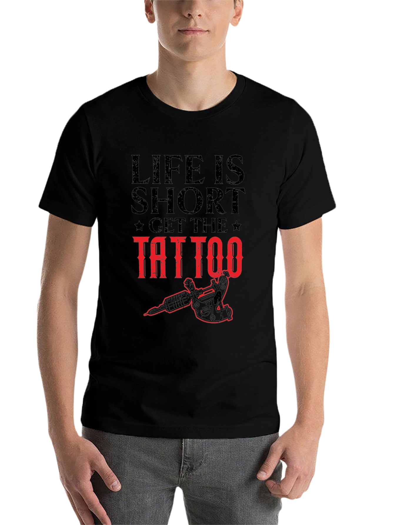 Life is Short Get the Tattoo Graphic Tee - 7