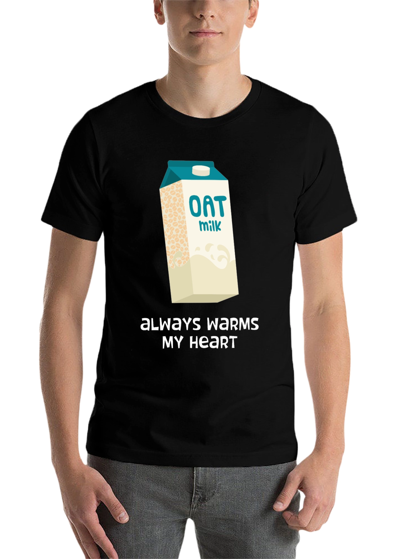 Oat Milk Lover T-Shirt - Always Warms My Heart - 7
