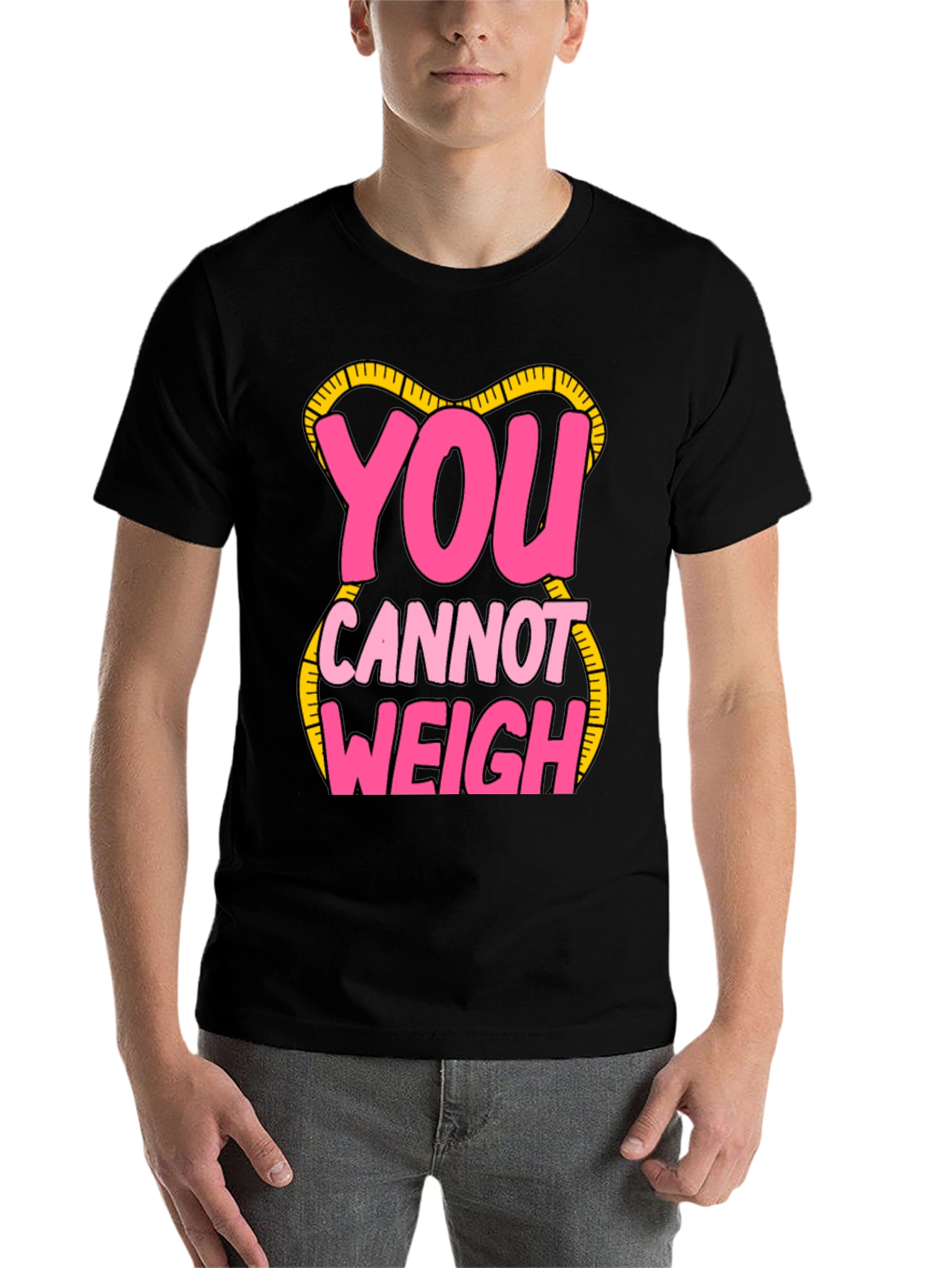 Black You Cannot Weigh Graphic T-Shirt view 7
