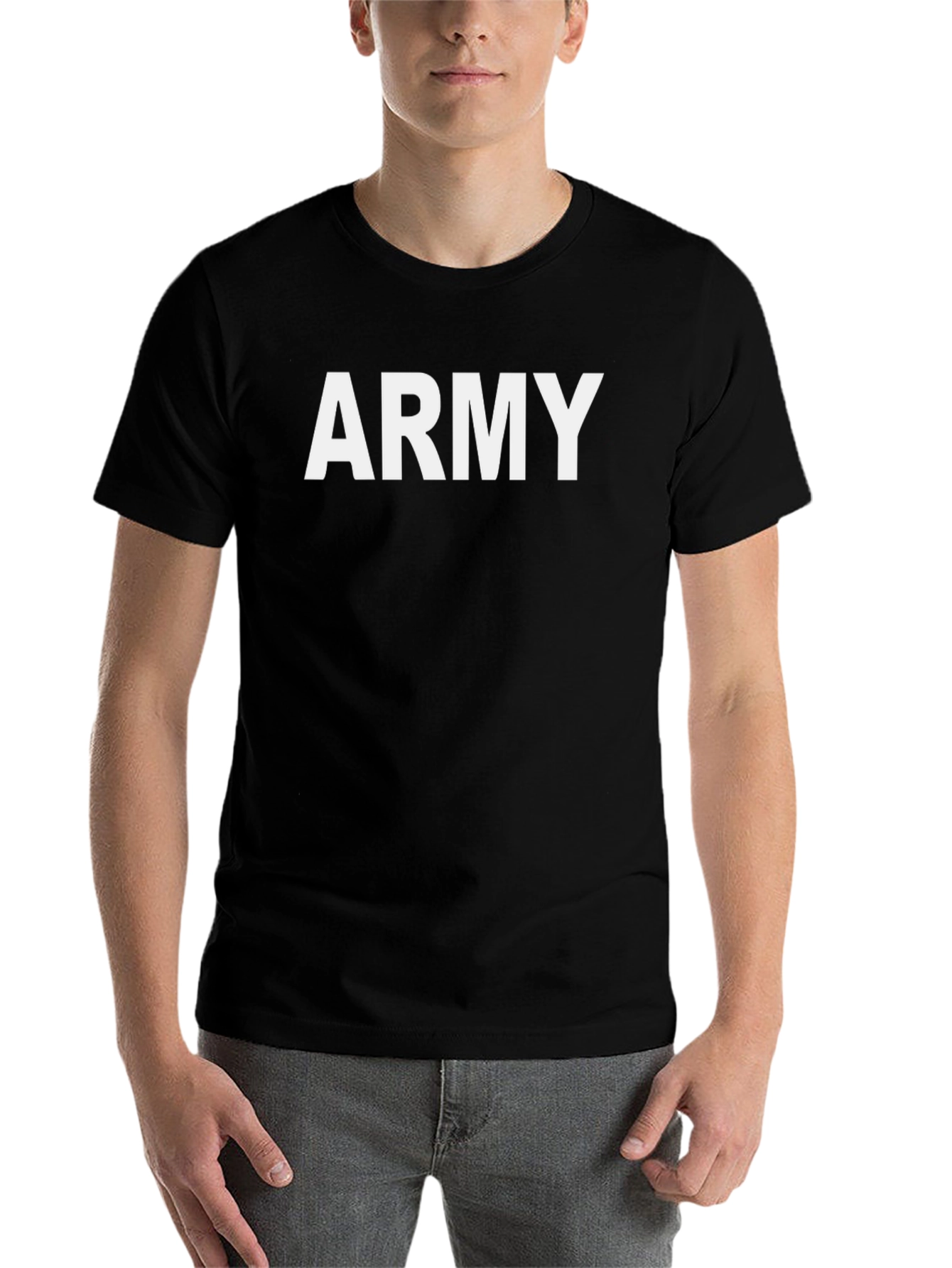 Black Army T-Shirt - Classic Military Style view 7