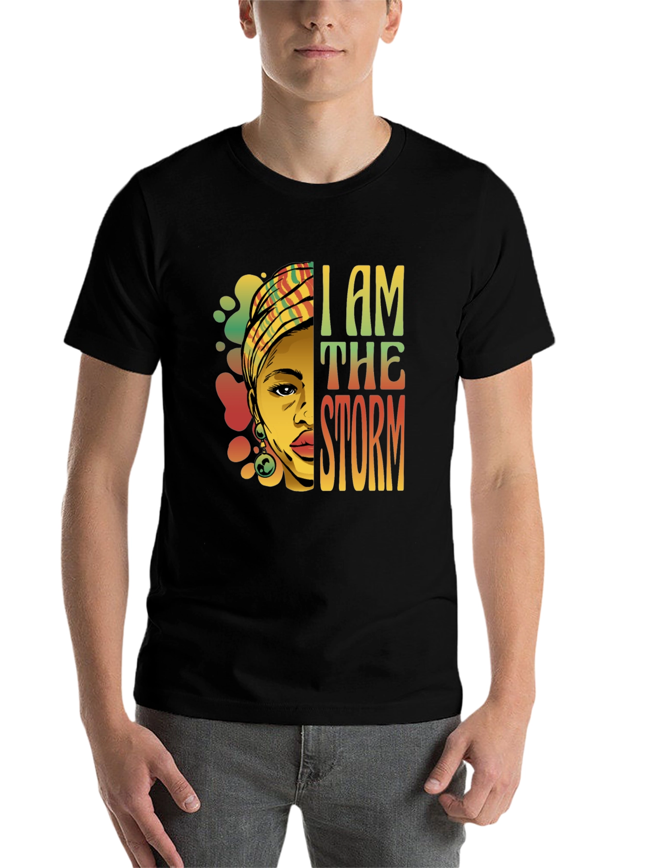 Black I Am The Storm Graphic Tee - Black view 7