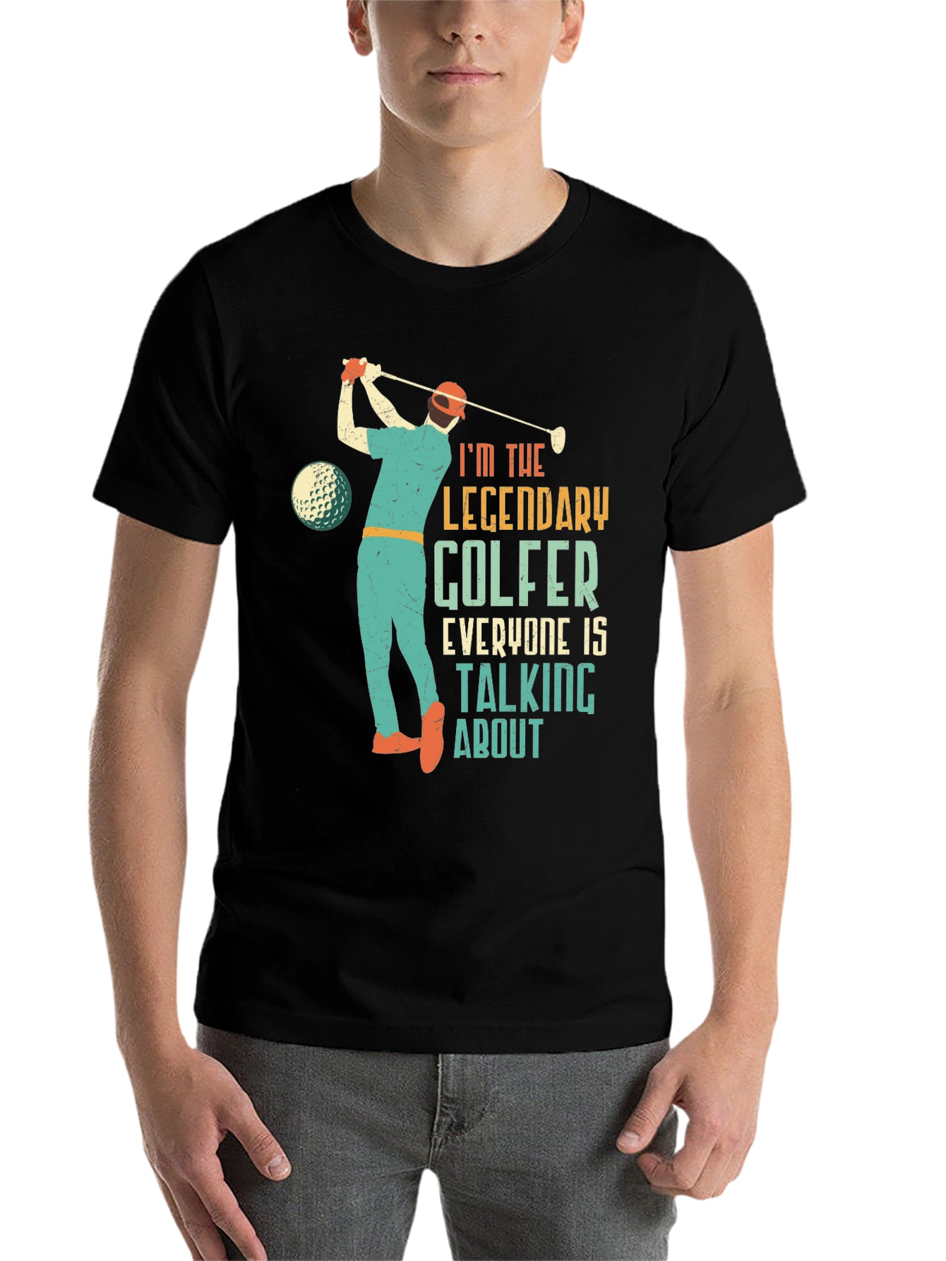 Black Legendary Golfer Graphic Tee view 7