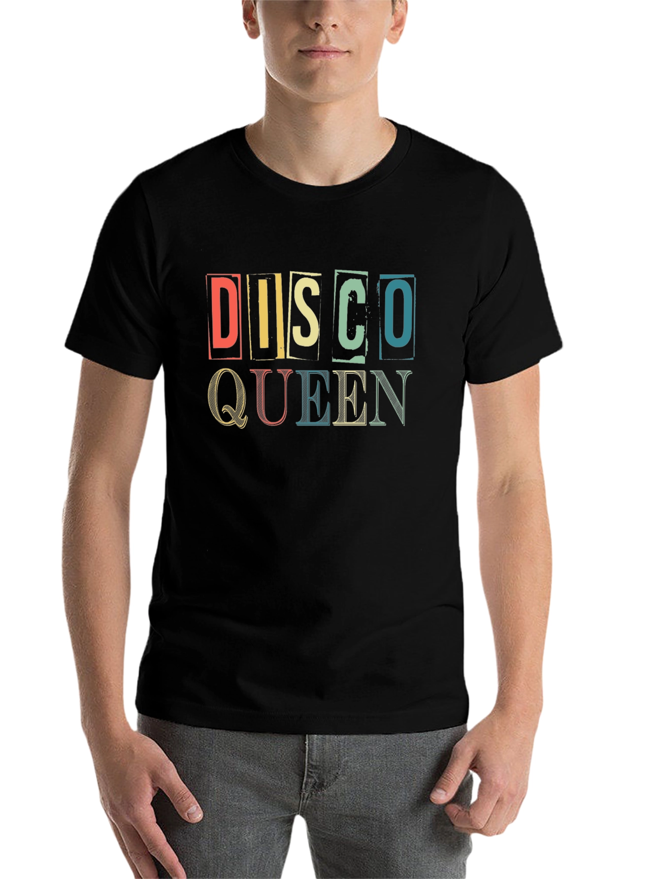 Black Disco Queen Graphic Tee - Retro Style view 7