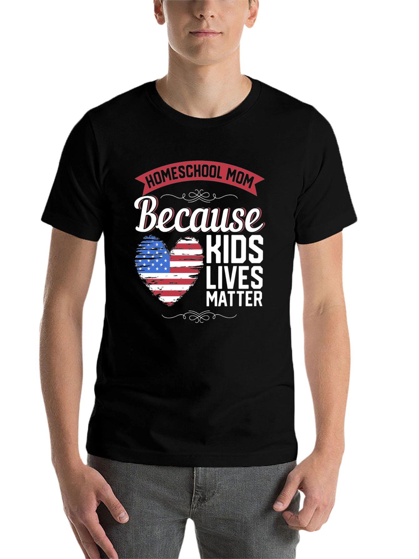 Black Homeschool Mom Kids Lives Matter T-Shirt view 7
