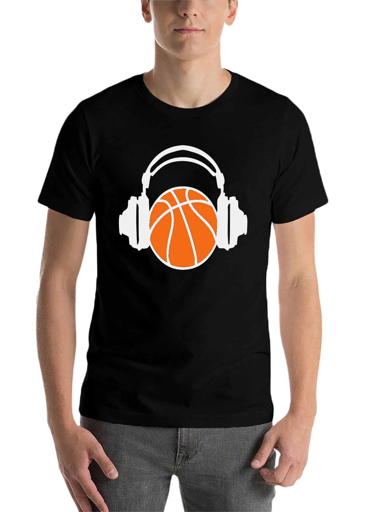 Black Basketball Beats T-Shirt view 7