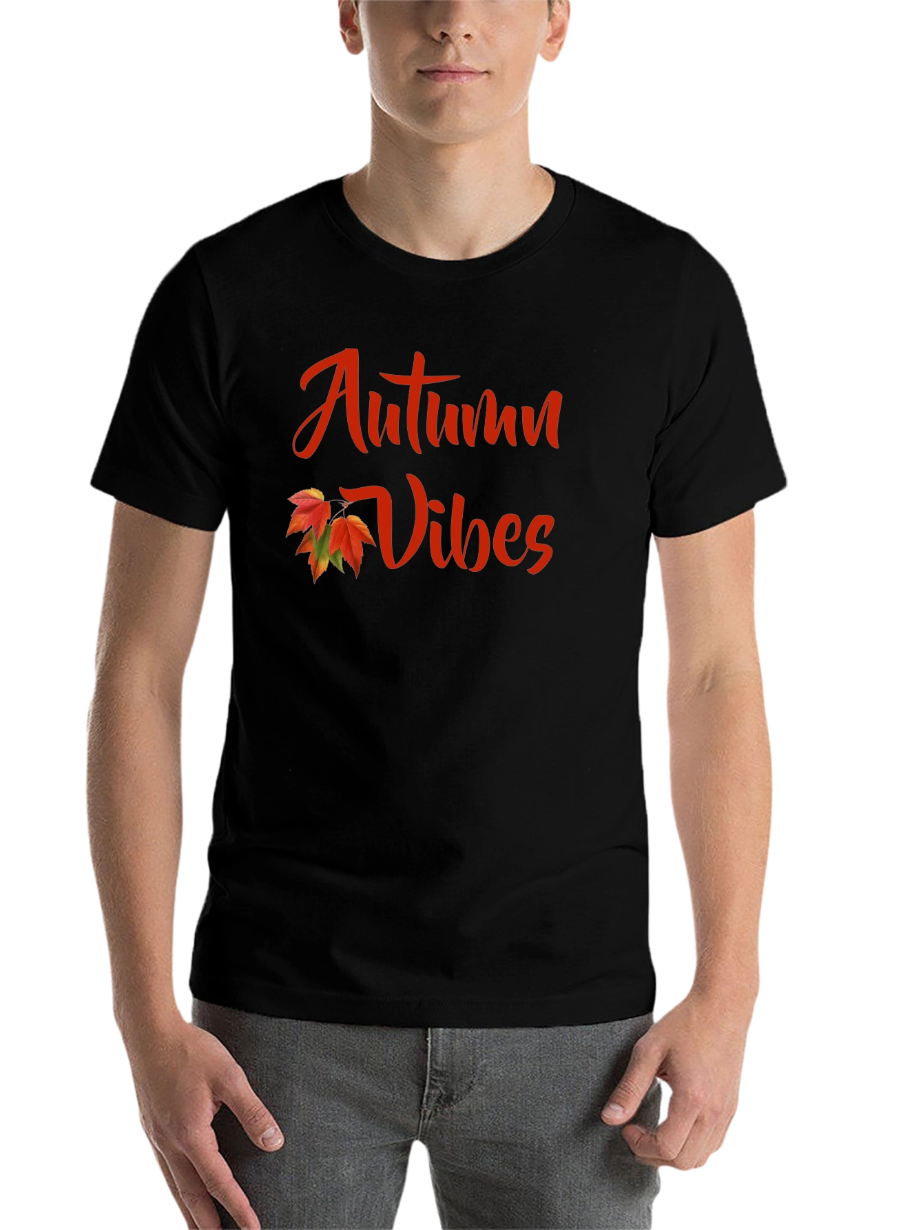 Black Autumn Vibes Graphic Tee - Stylish Fall Fashion view 7