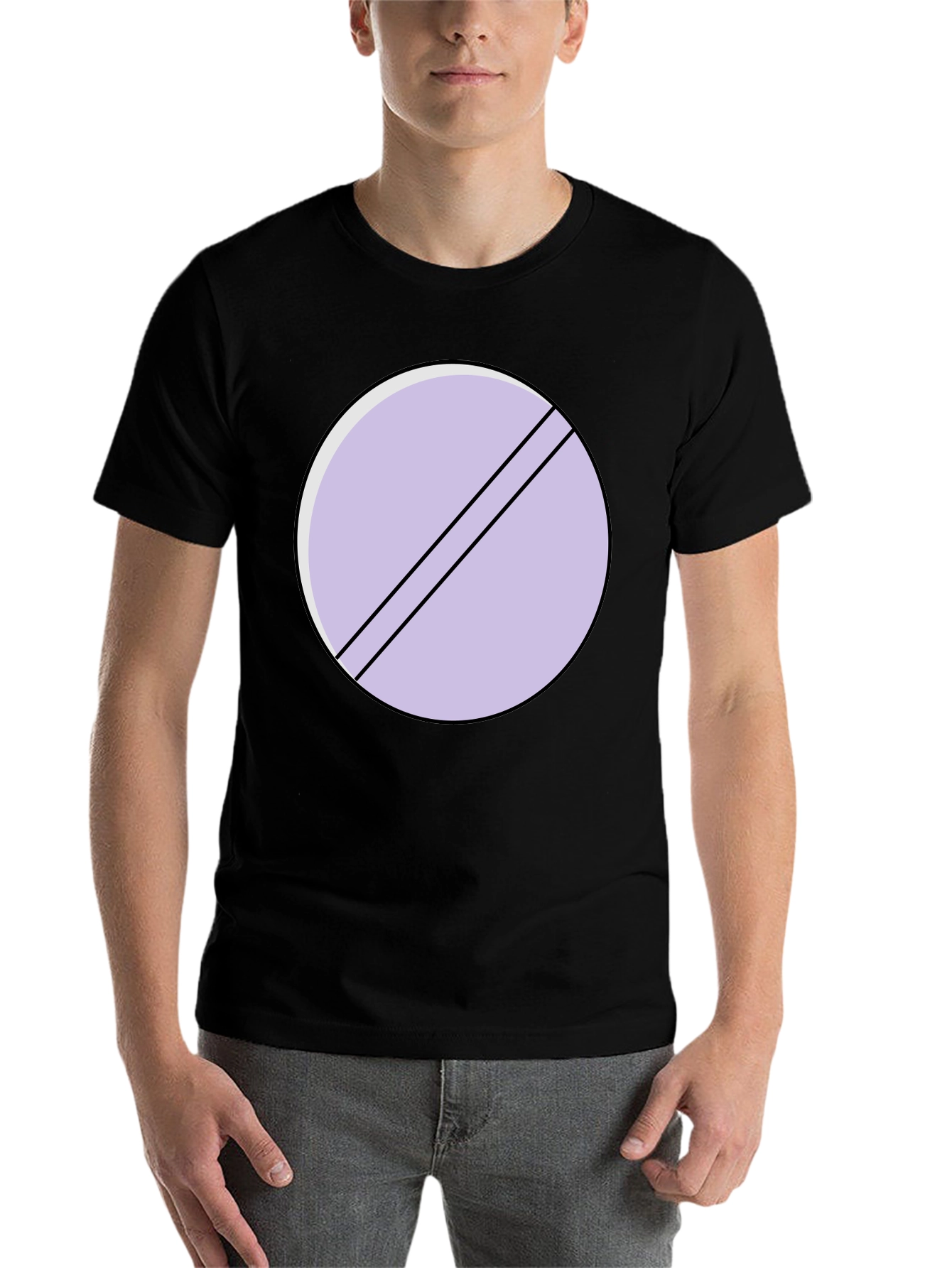 Black Modern Graphic Tee - Abstract Design Black Shirt view 7