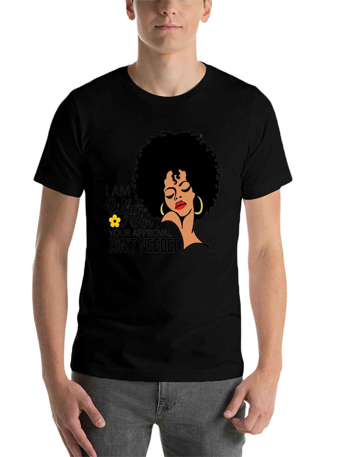 Black Empowered Afro Woman T-Shirt: No Approval Needed view 7