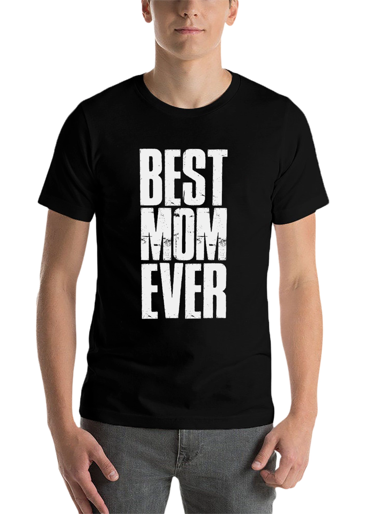 Black Best Mom Ever Graphic T-Shirt - Classic Black Tee view 7
