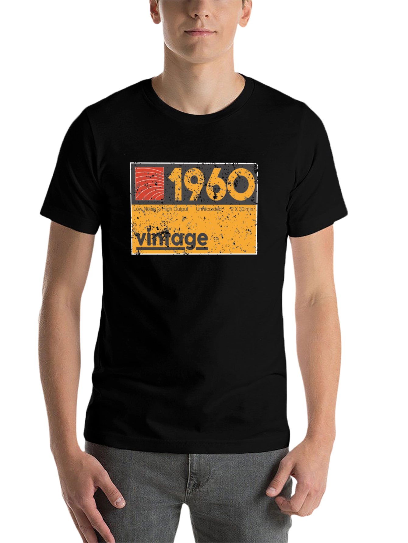 Black Vintage 1960 T-Shirt - Retro Style view 7