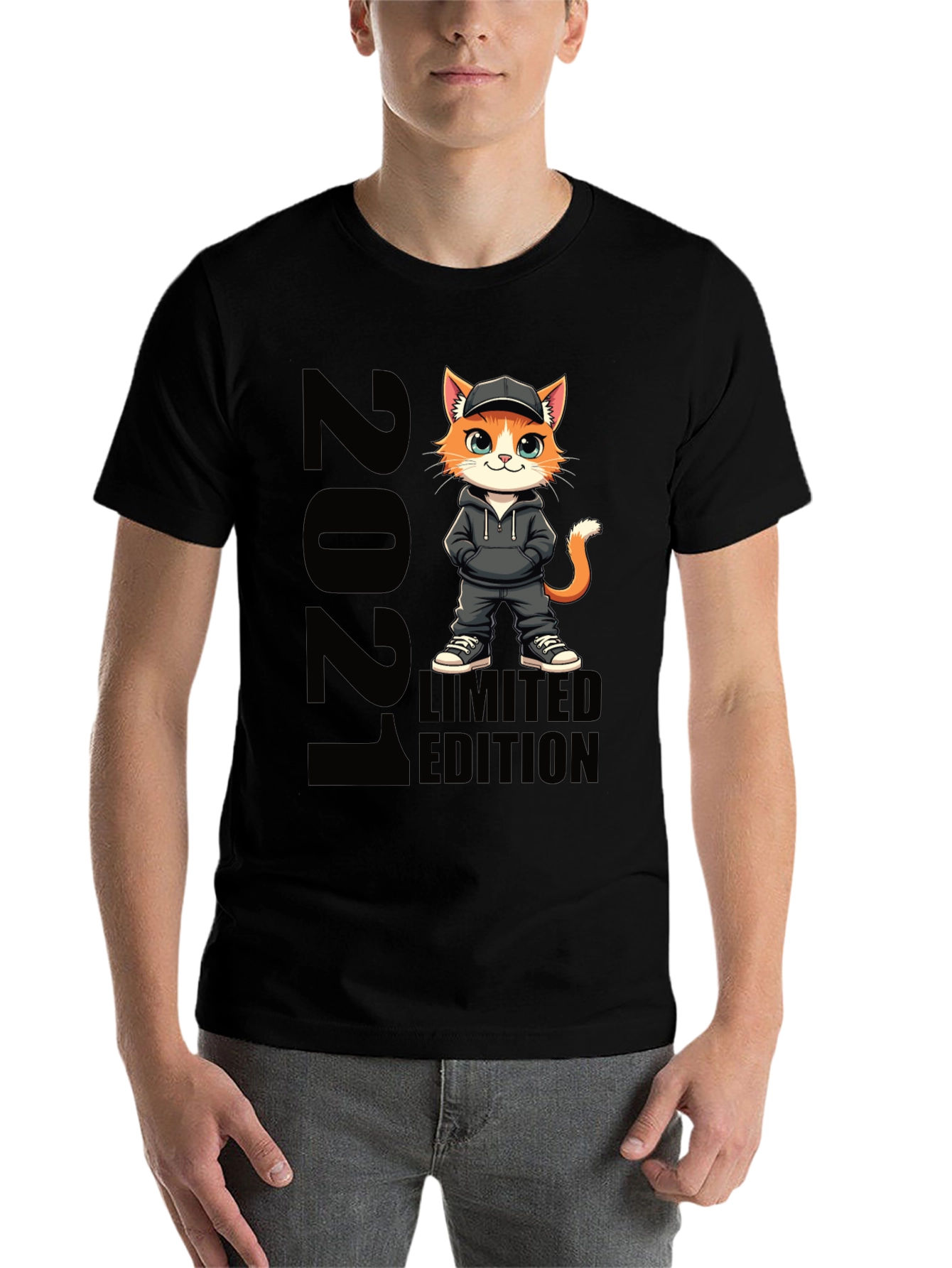 Black 2021 Limited Edition Cat T-Shirt view 7