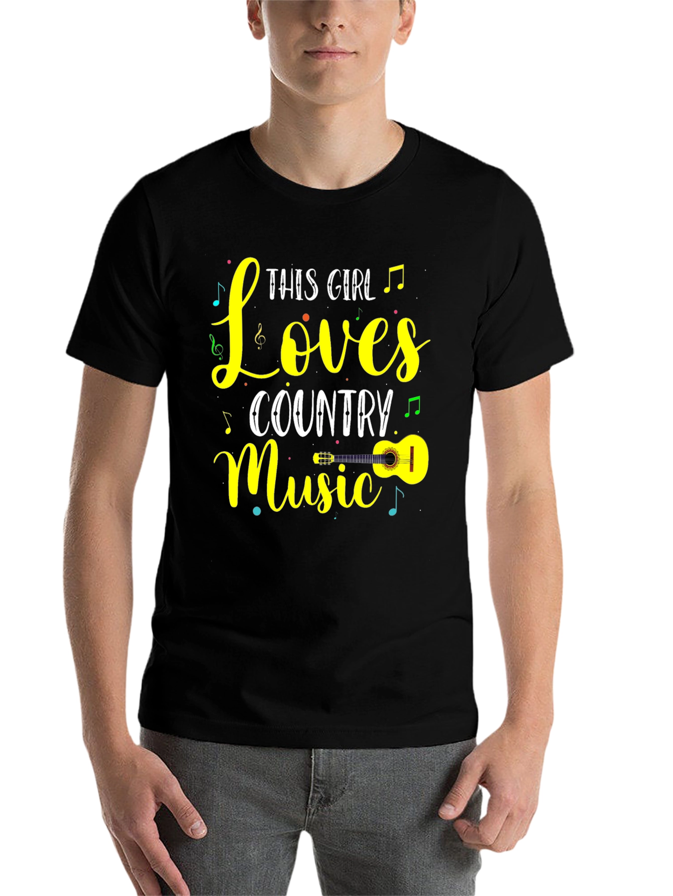 Black Country Music Lover Graphic T-Shirt view 7