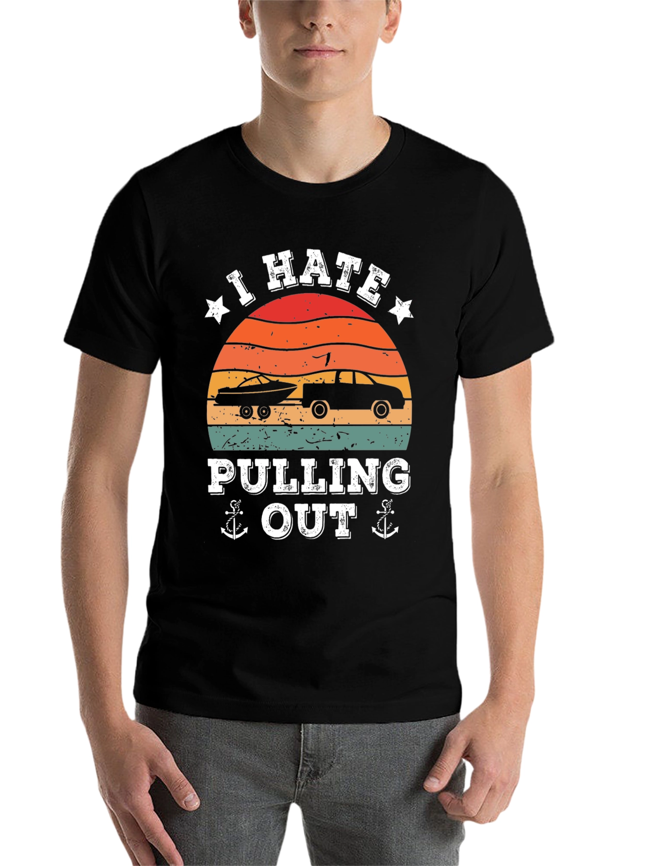 Black I Hate Pulling Out Graphic T-Shirt view 7