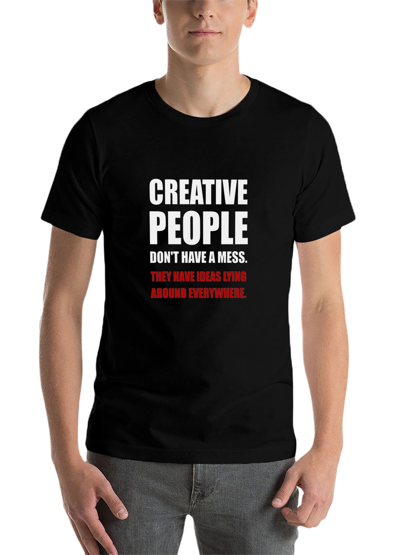 Black Creative People Graphic Tee - Idea Mess T-Shirt view 7
