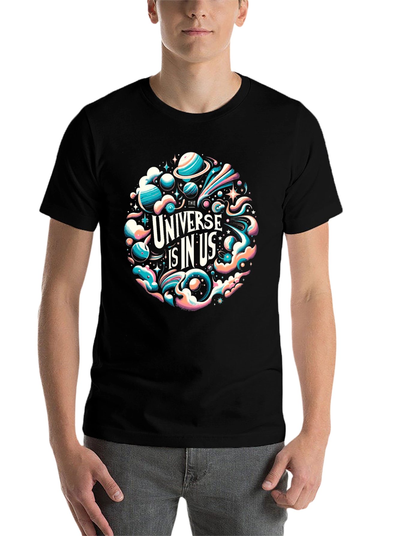 Black Universe Is In Us Graphic Tee view 7