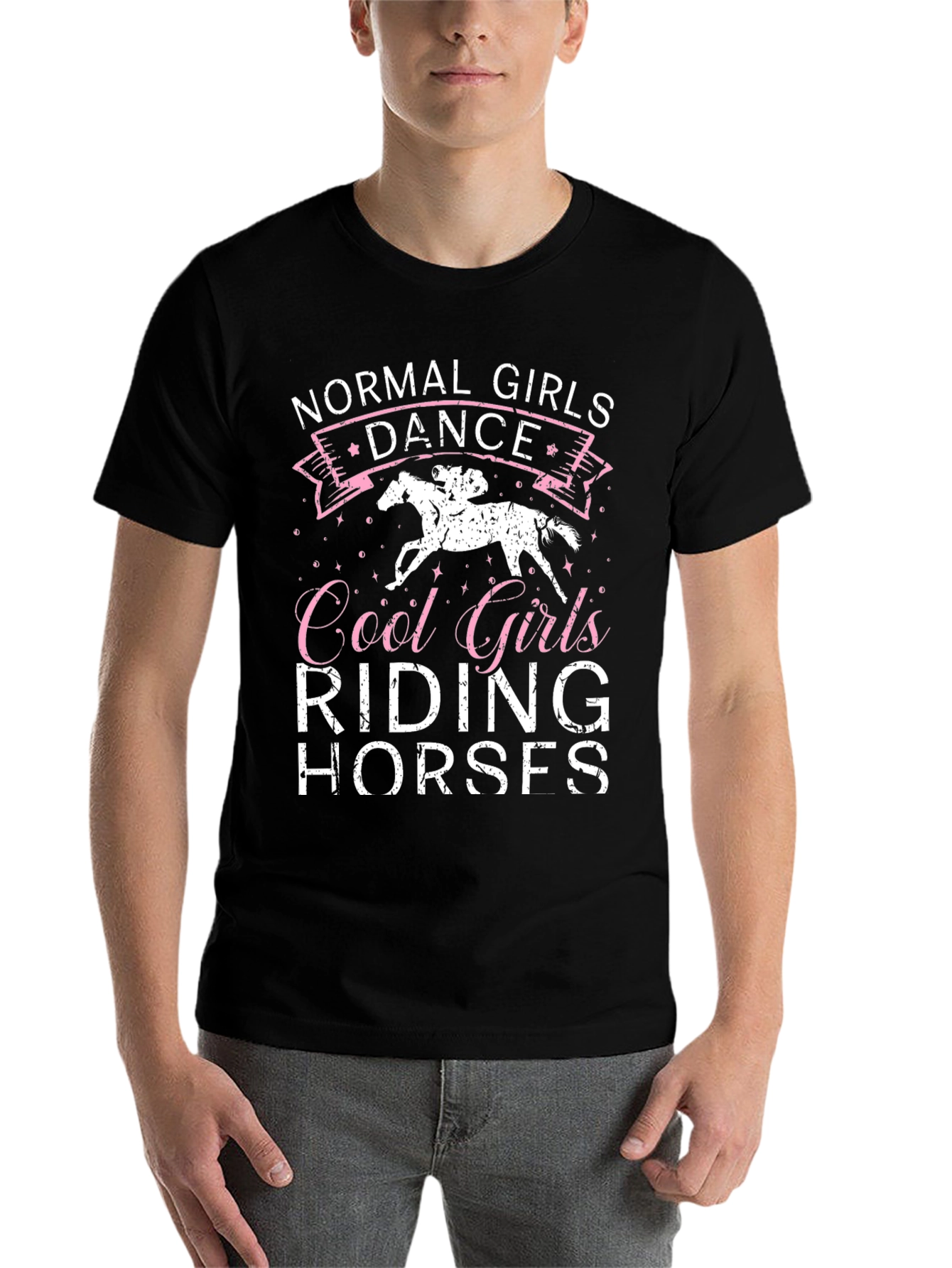 Black Normal Girls Dance Cool Girls Riding Horses Graphic Tee view 7
