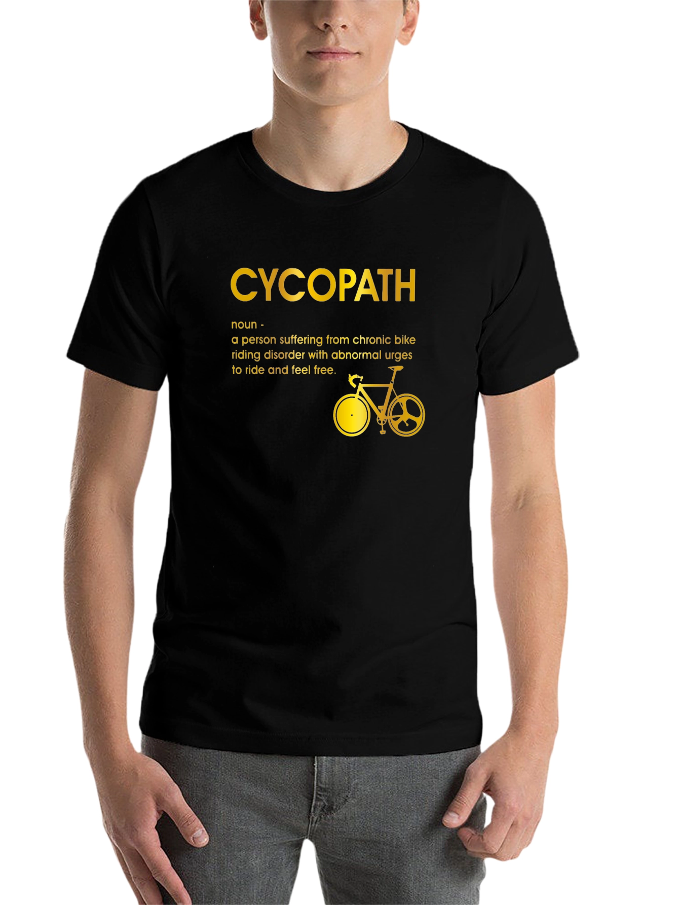 Black CycoPath Cycling T-Shirt - Bike Rider Novelty Tee view 7