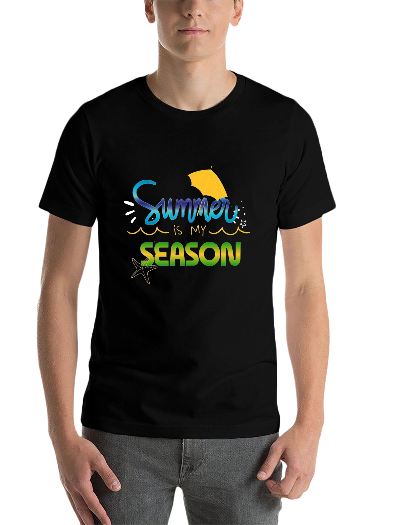 Black Summer is My Season Black T-Shirt view 7