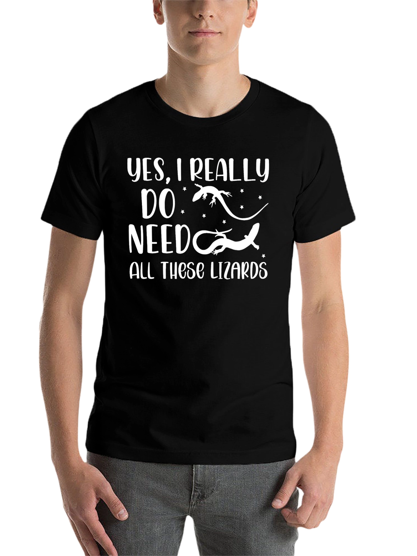 Black Lizard Lover Graphic Tee - Yes, I Need All These Lizards view 7
