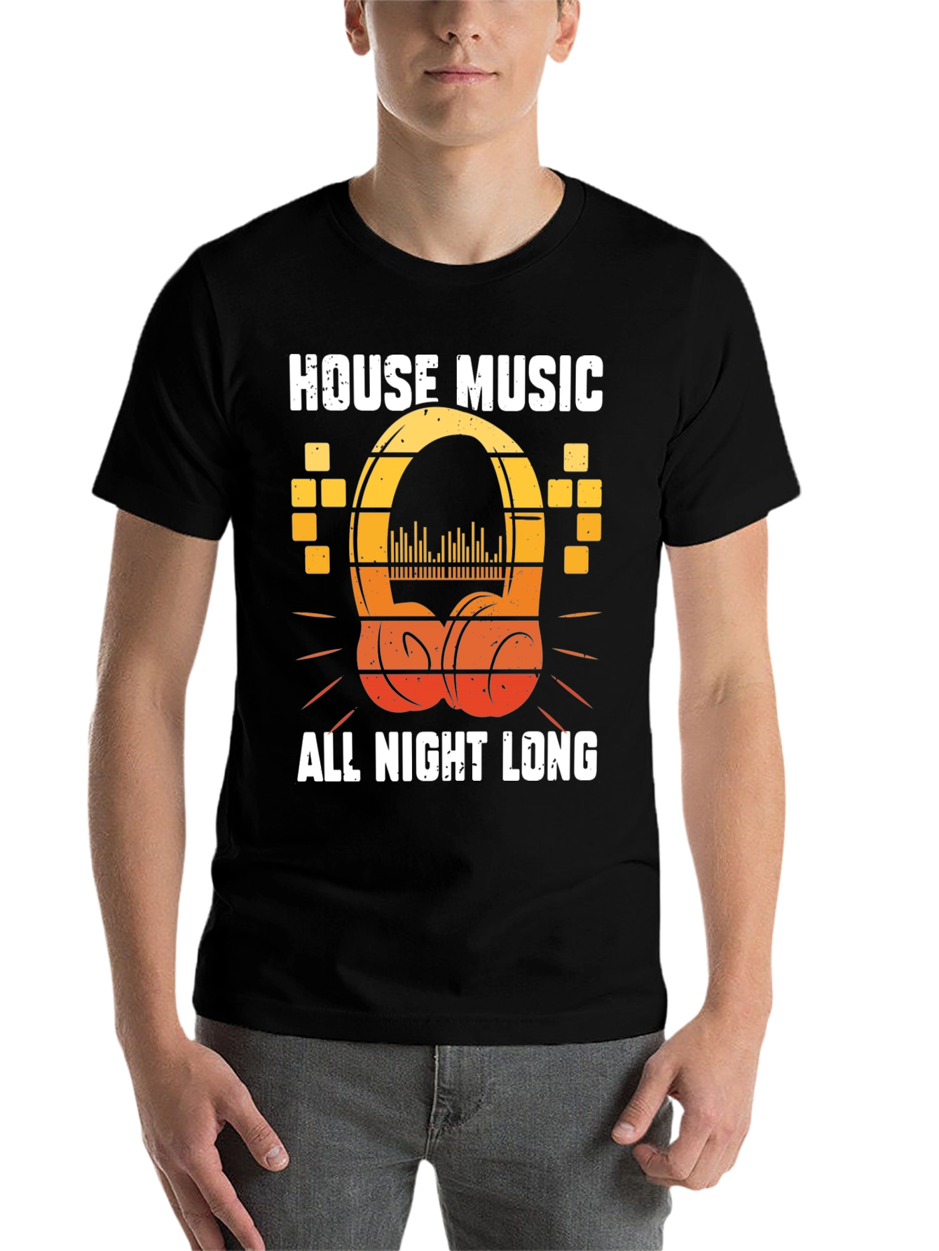 Black House Music All Night Long T-Shirt view 7