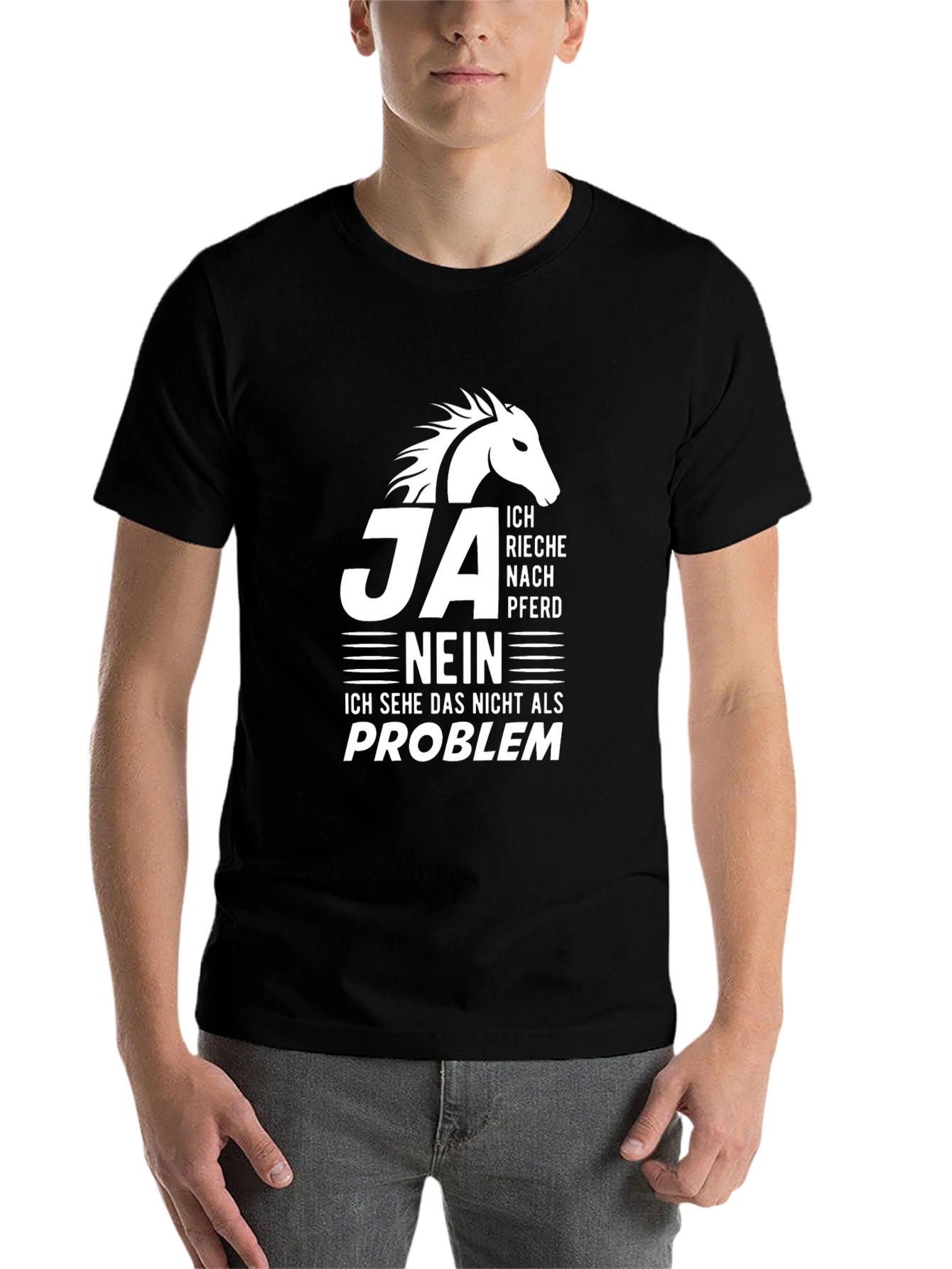 Black Ich Rieche Nach Pferd T-Shirt - Horse Lover Tee view 7