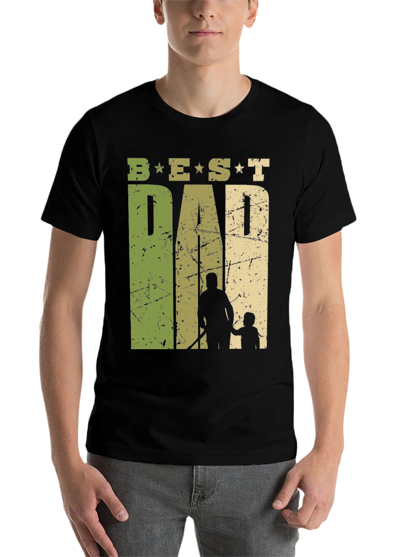 Black Best Dad Ever Graphic T-Shirt - Father's Day Gift view 7