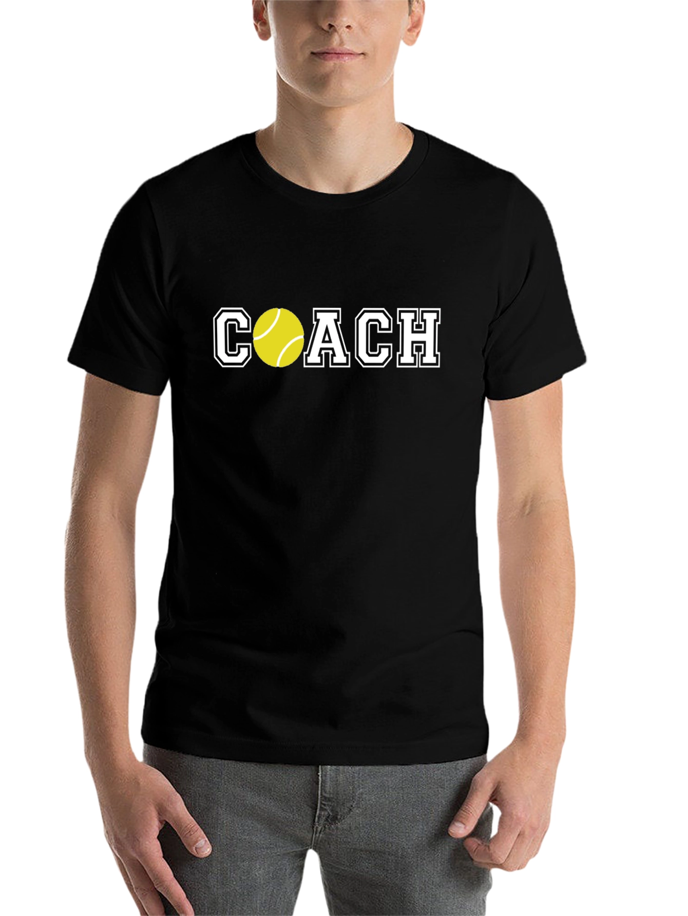 Black Tennis Coach Graphic T-Shirt view 7