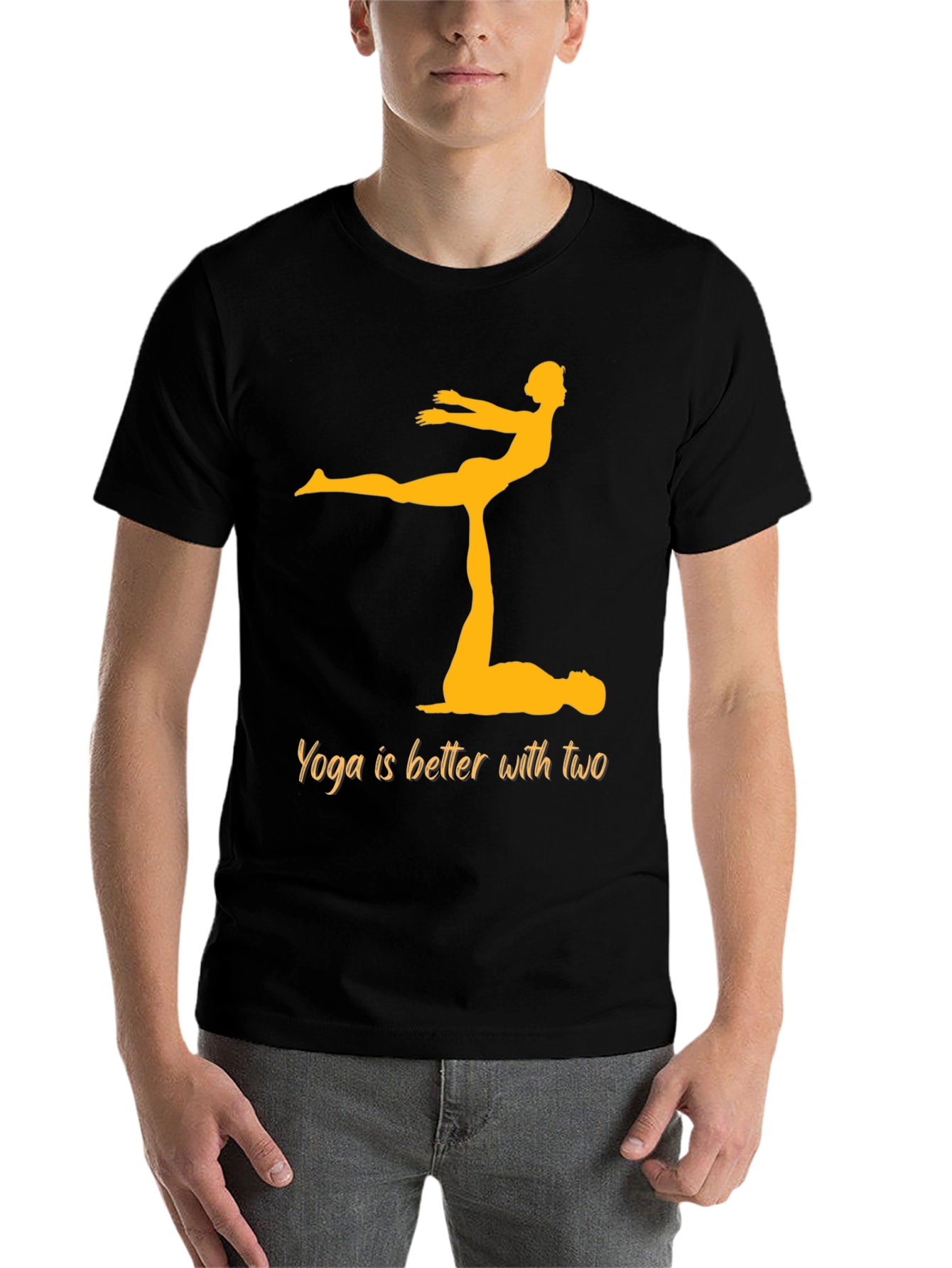 Black Yoga is Better with Two Black T-Shirt view 7