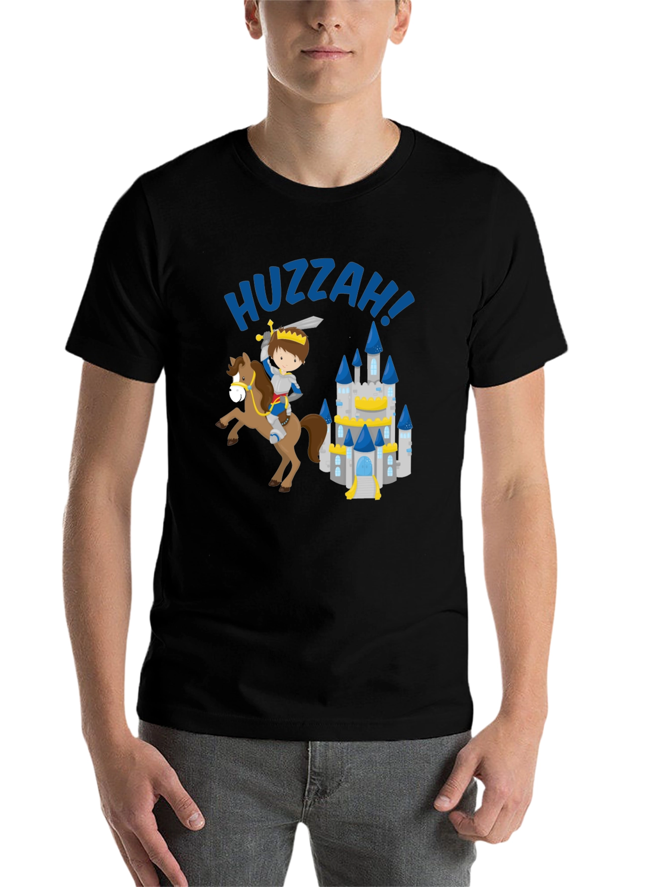 Black Huzzah Knight & Castle Graphic Tee view 7