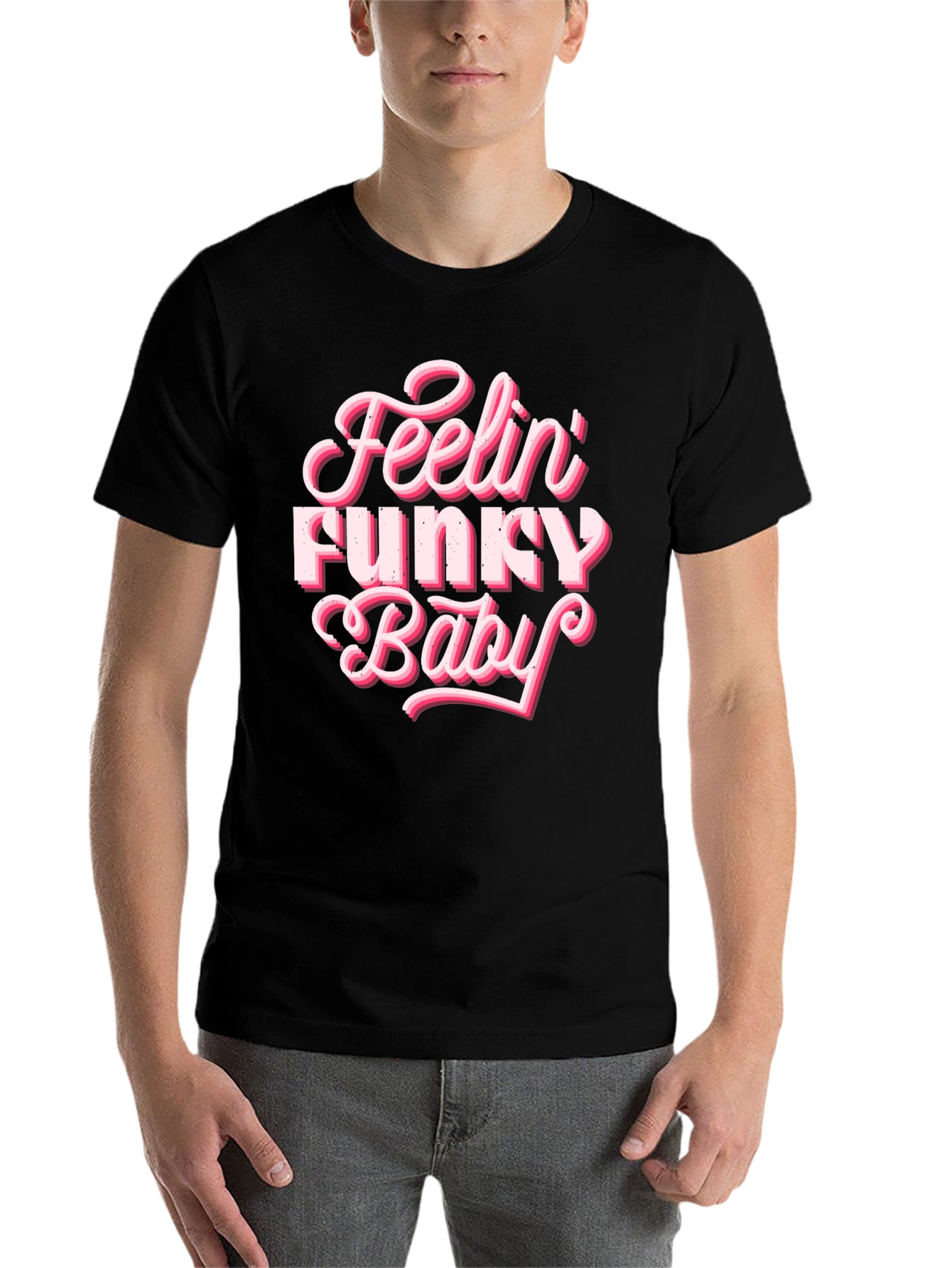 Black Feelin' Funky Baby T-Shirt - Retro Style Graphic Tee view 7