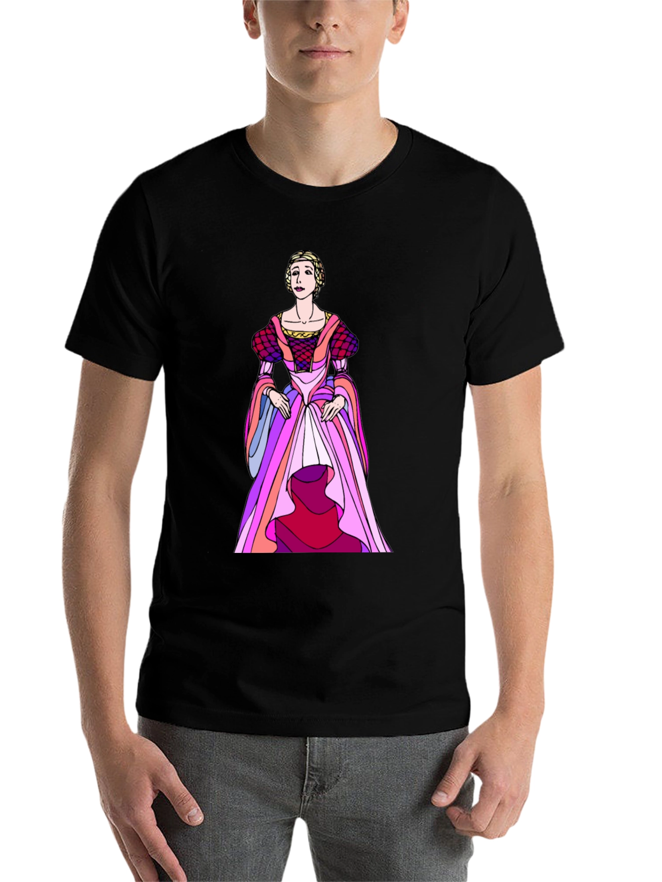 Black Renaissance Dress Graphic Tee view 7