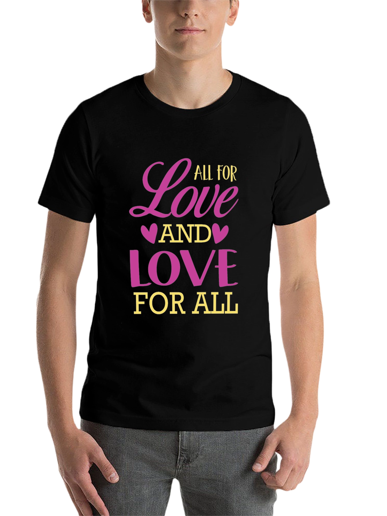 Black All For Love Graphic Tee view 7