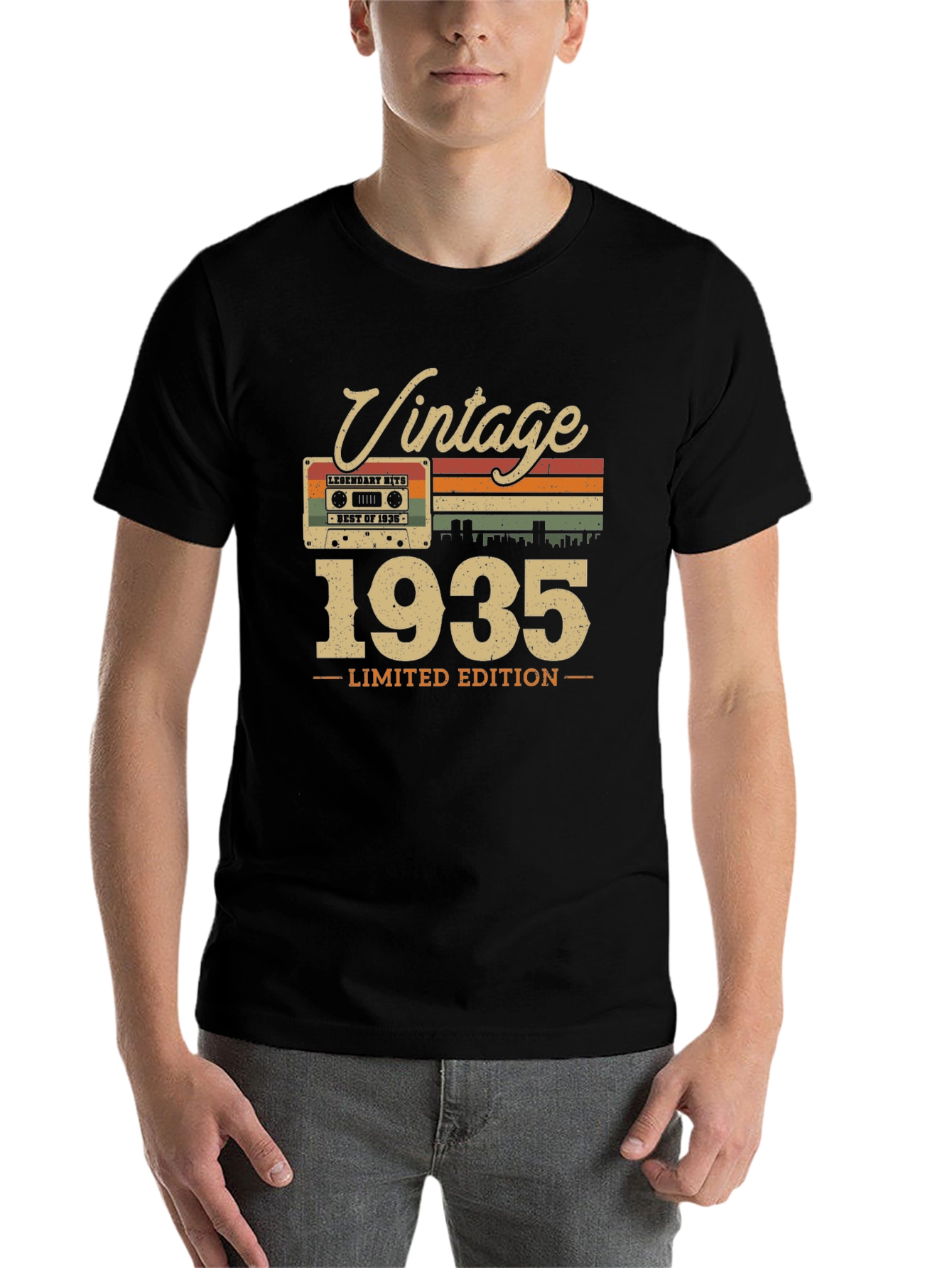 Black Vintage 1935 Limited Edition T-Shirt view 7