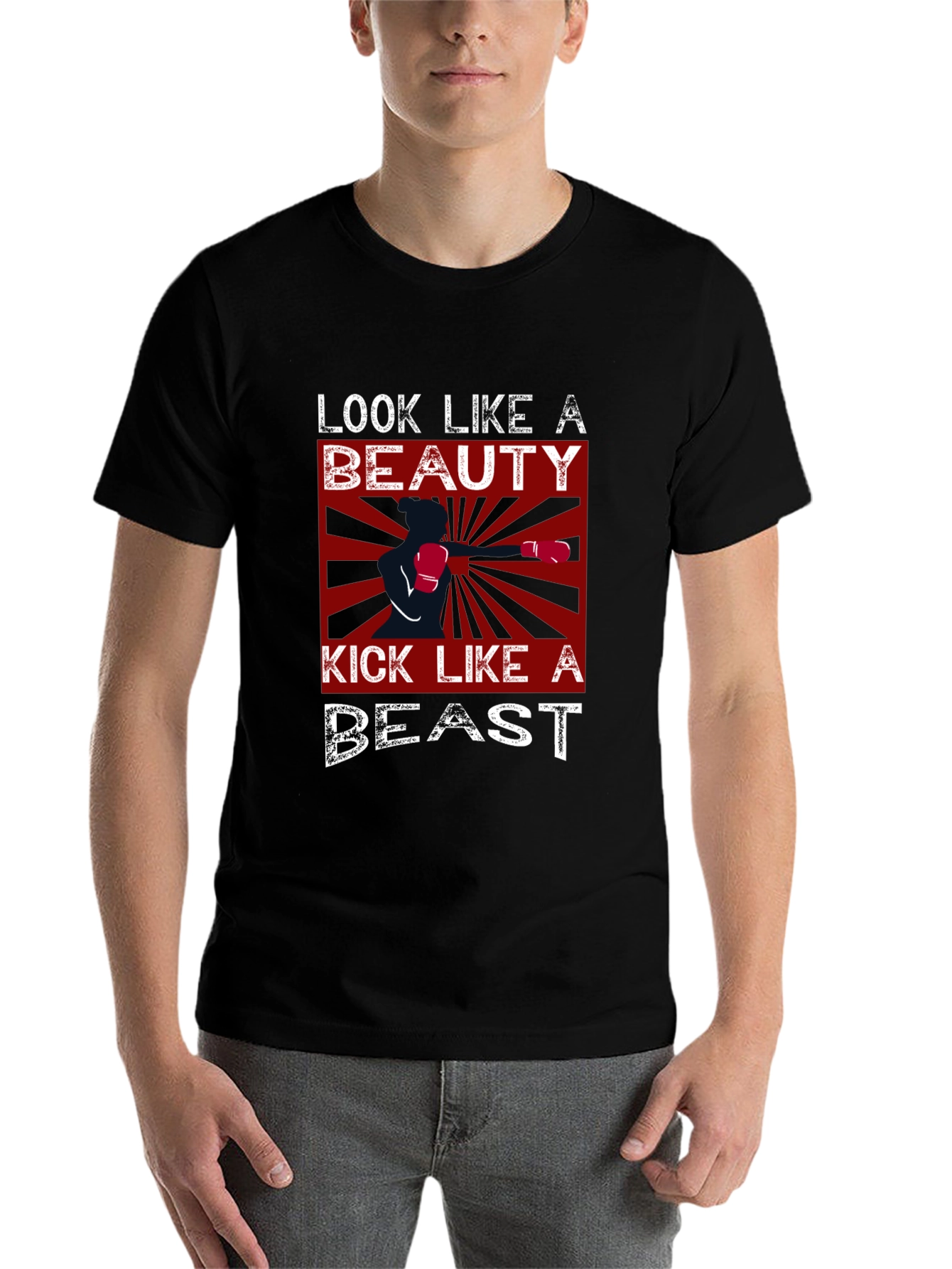 Black Beauty and Beast Graphic T-Shirt view 7