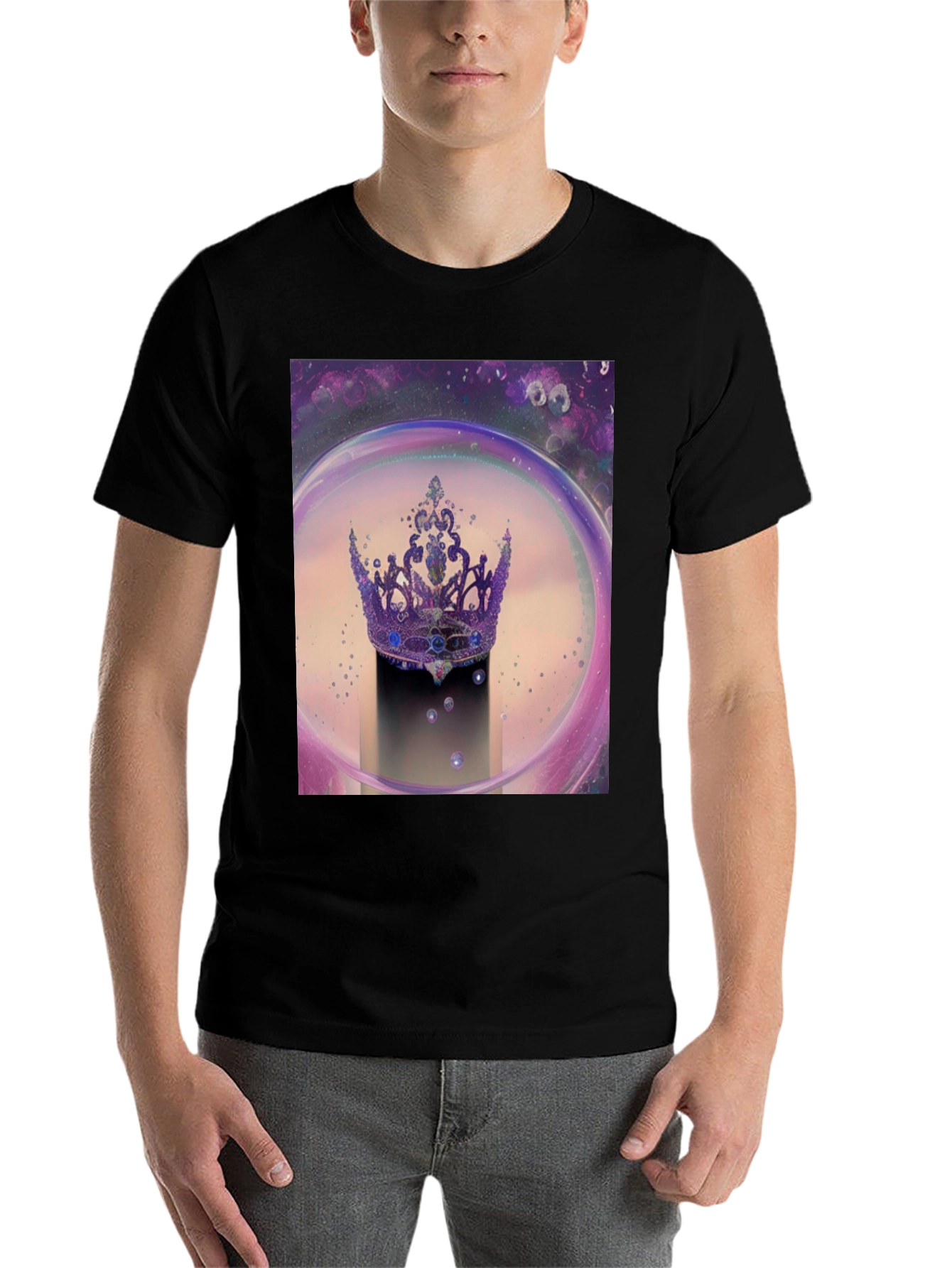 Black Regal Crown Graphic Tee view 7