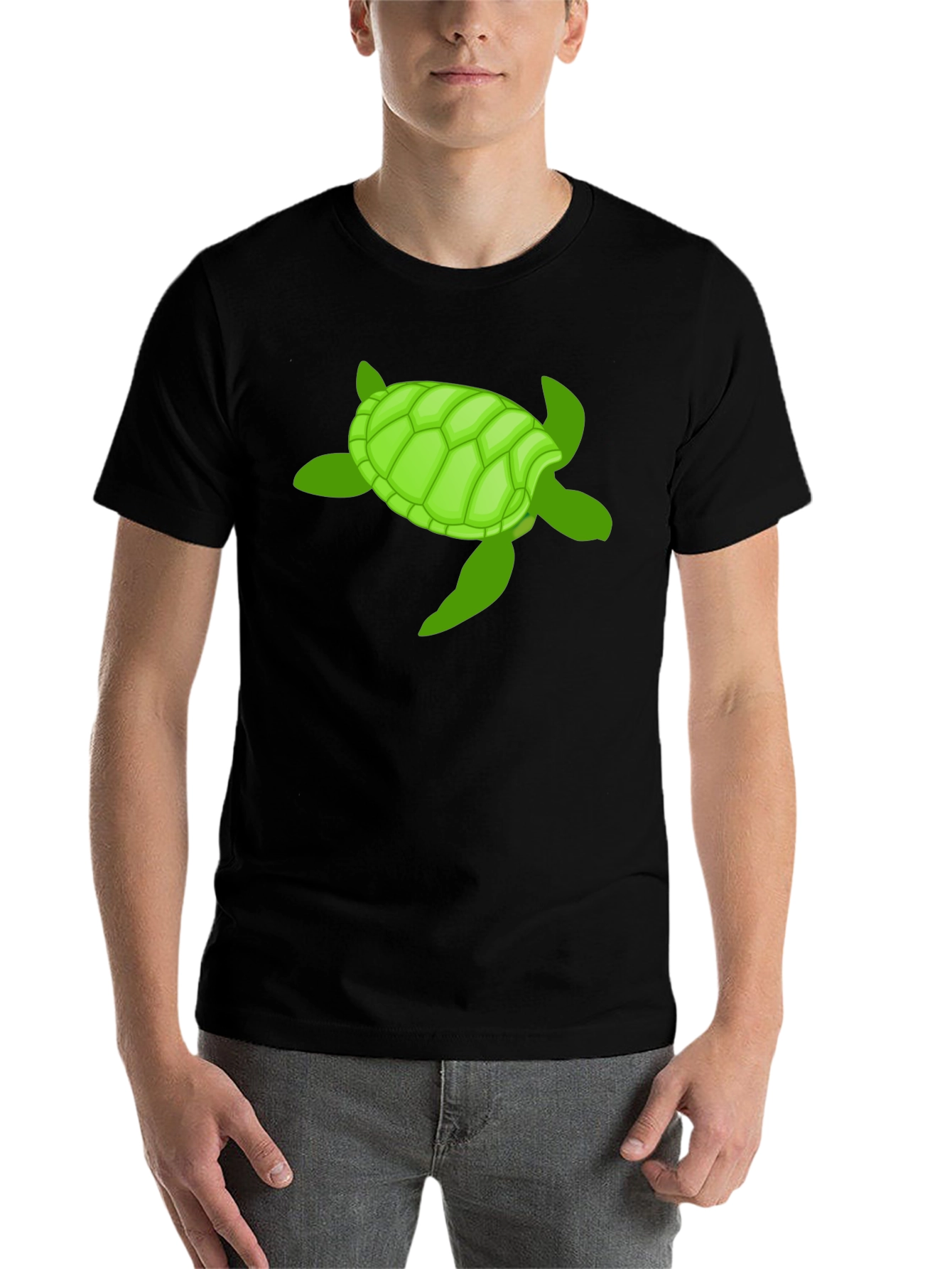 Black Turtle Graphic Tee -  Cool Marine Life Shirt view 7
