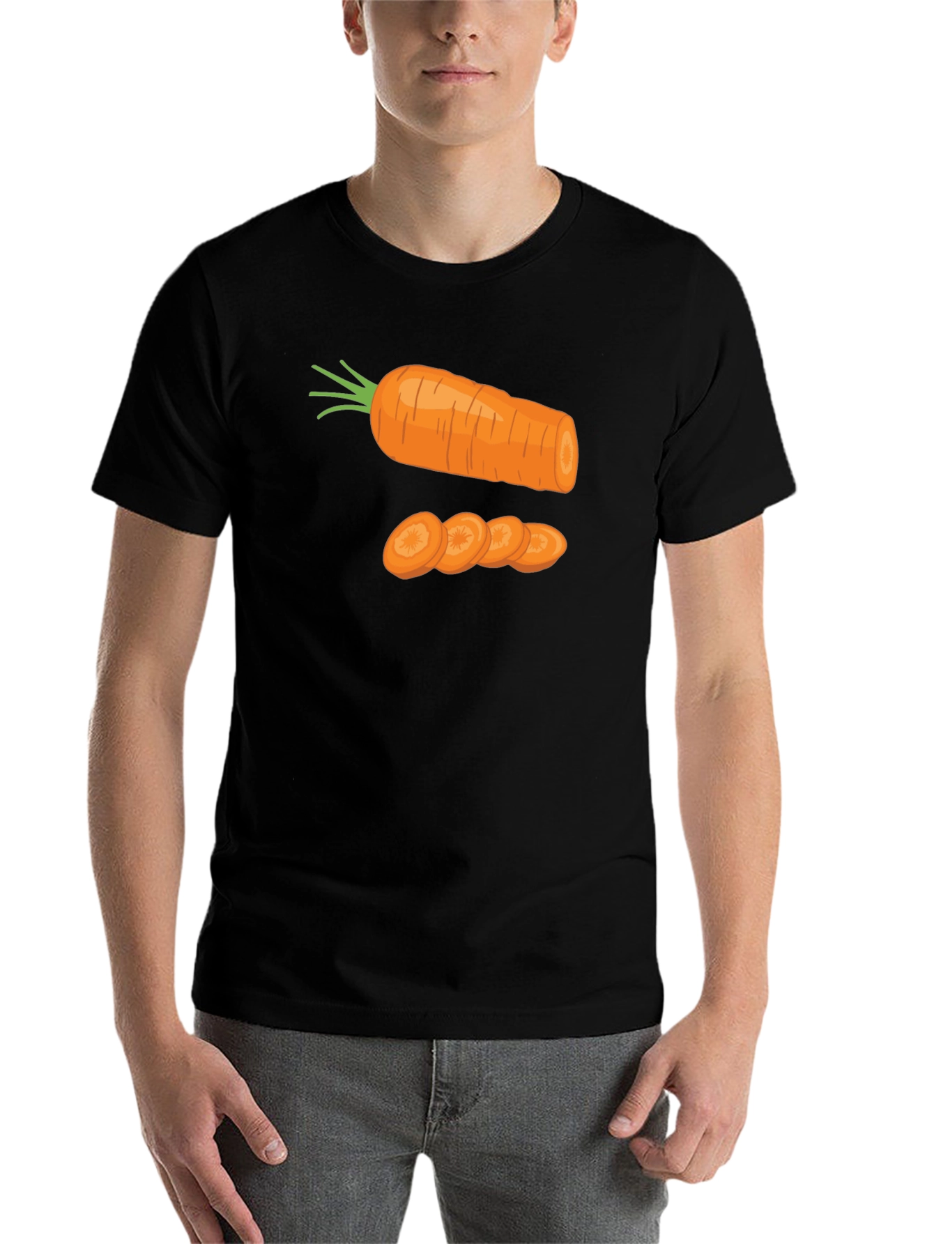 Black Carrot Graphic Print Black T-Shirt view 7