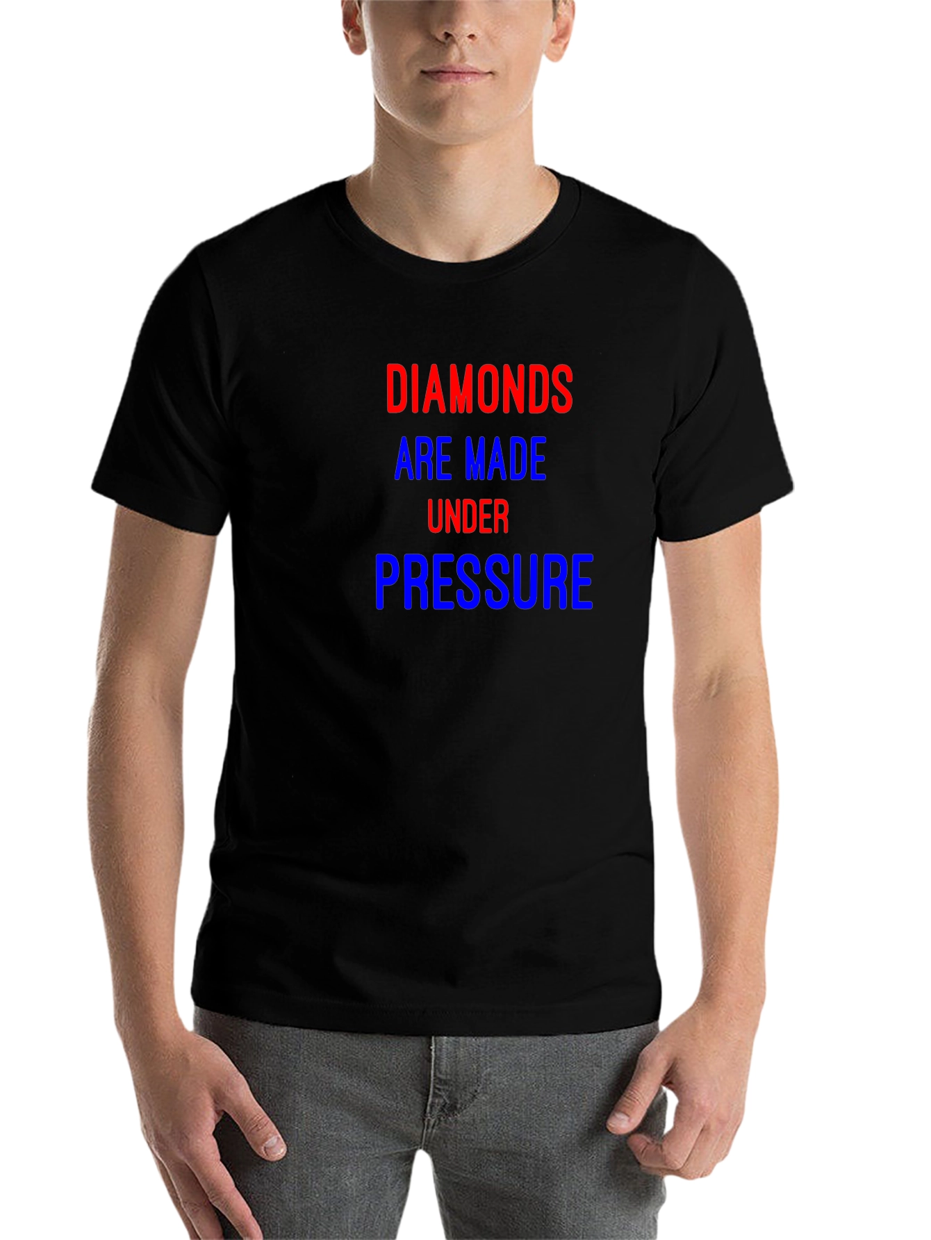 Black Diamonds Under Pressure Tee - Motivational Graphic T-Shirt view 7