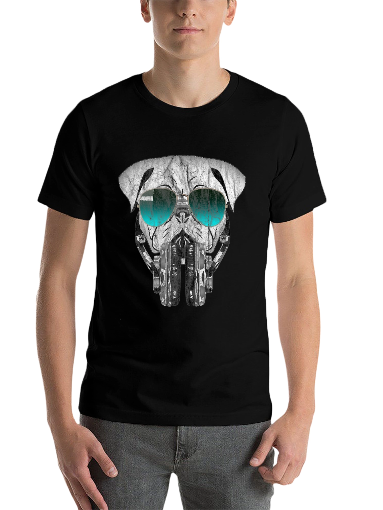 Black Pug DJ Graphic Tee view 7