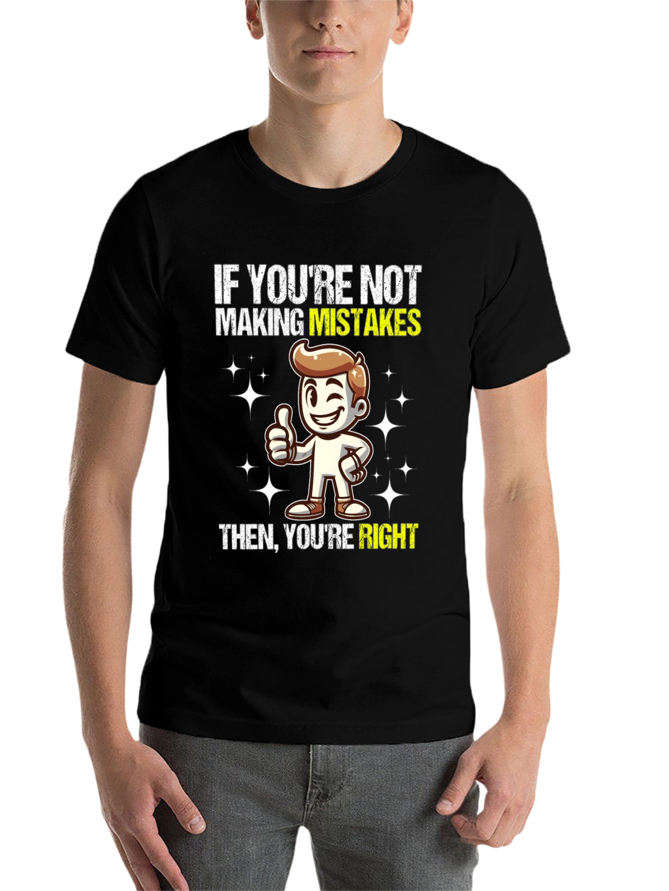 Black Mistakes Right Graphic T-Shirt - Funny Slogan Tee view 7