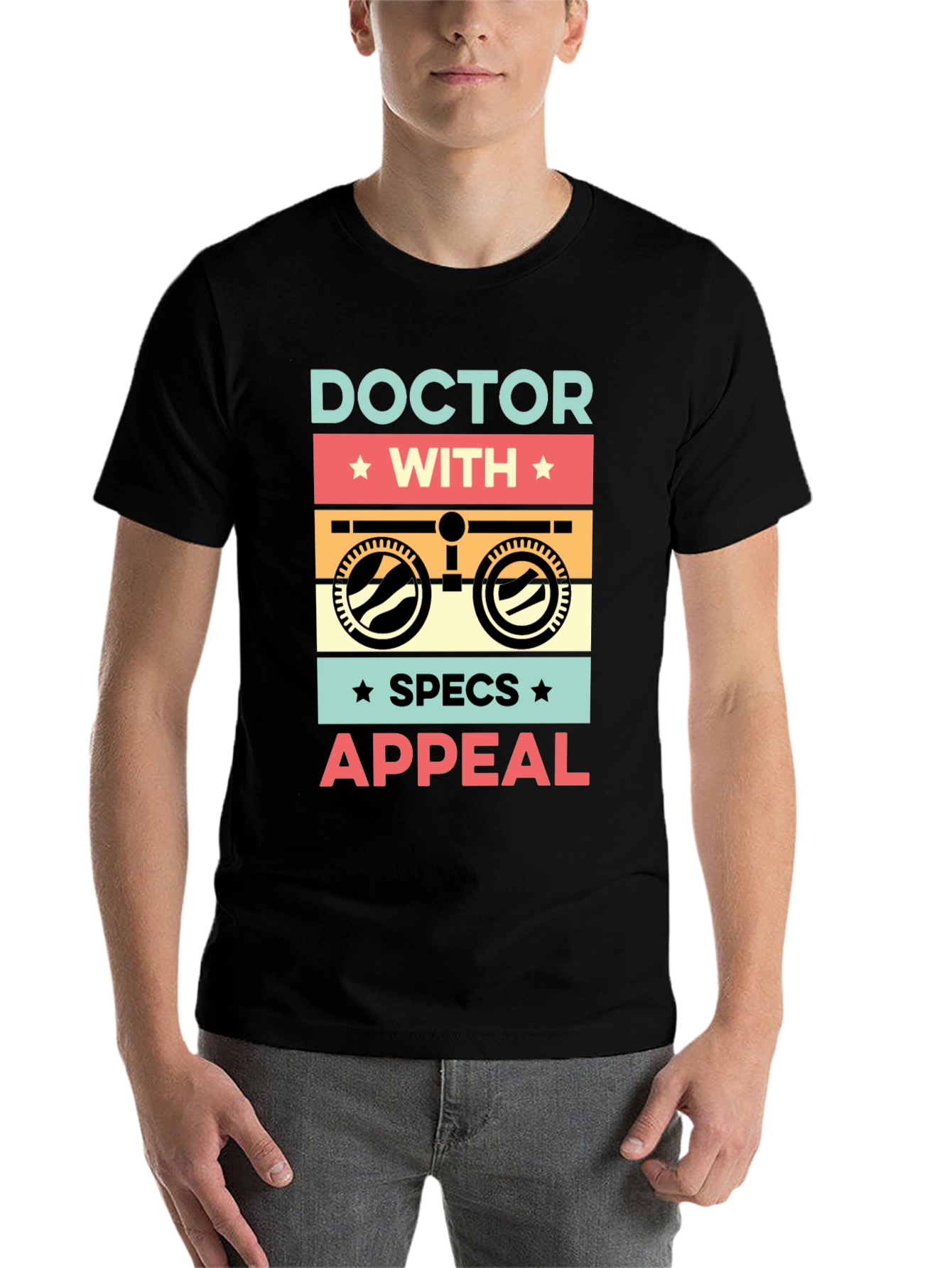 Black Doctor Specs Appeal Graphic T-Shirt view 7